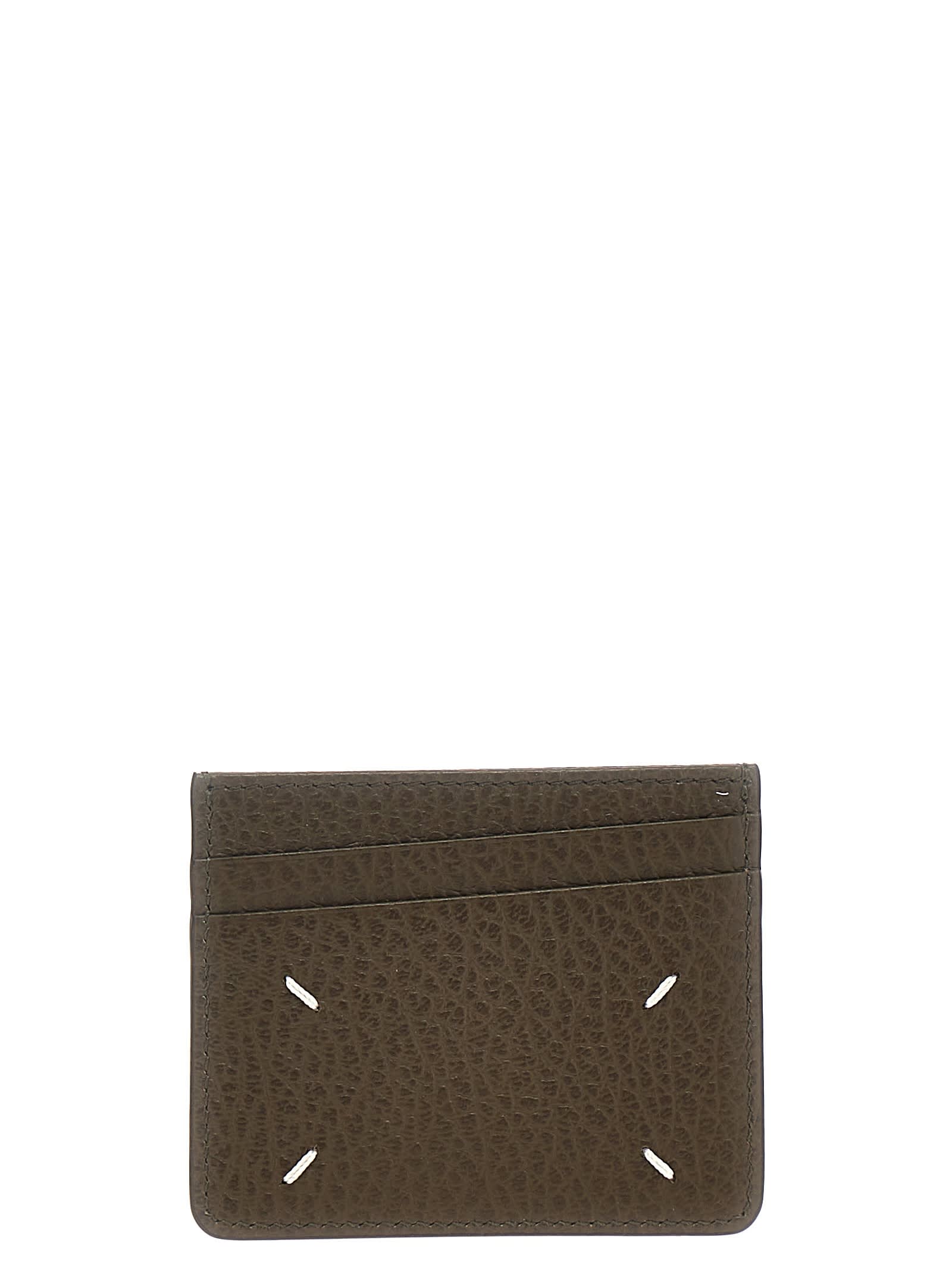 Shop Maison Margiela Four Stitches Card Holder In Brown