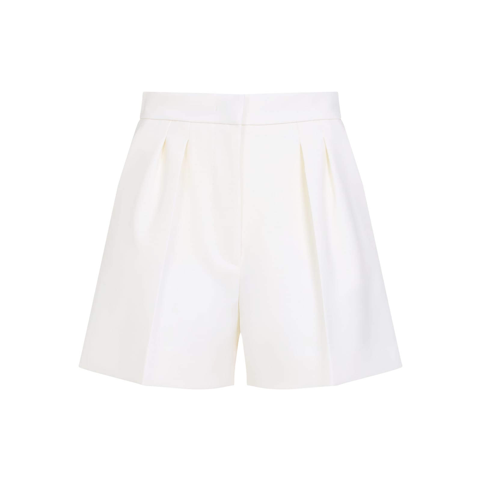 Max Mara Zic Wool Bermuda In White