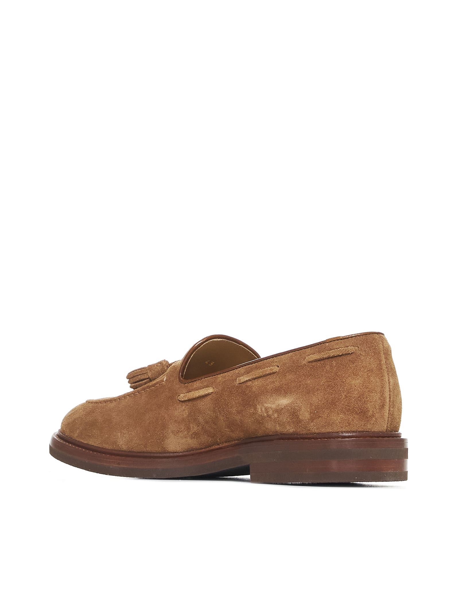 Shop Brunello Cucinelli Loafers In Brown