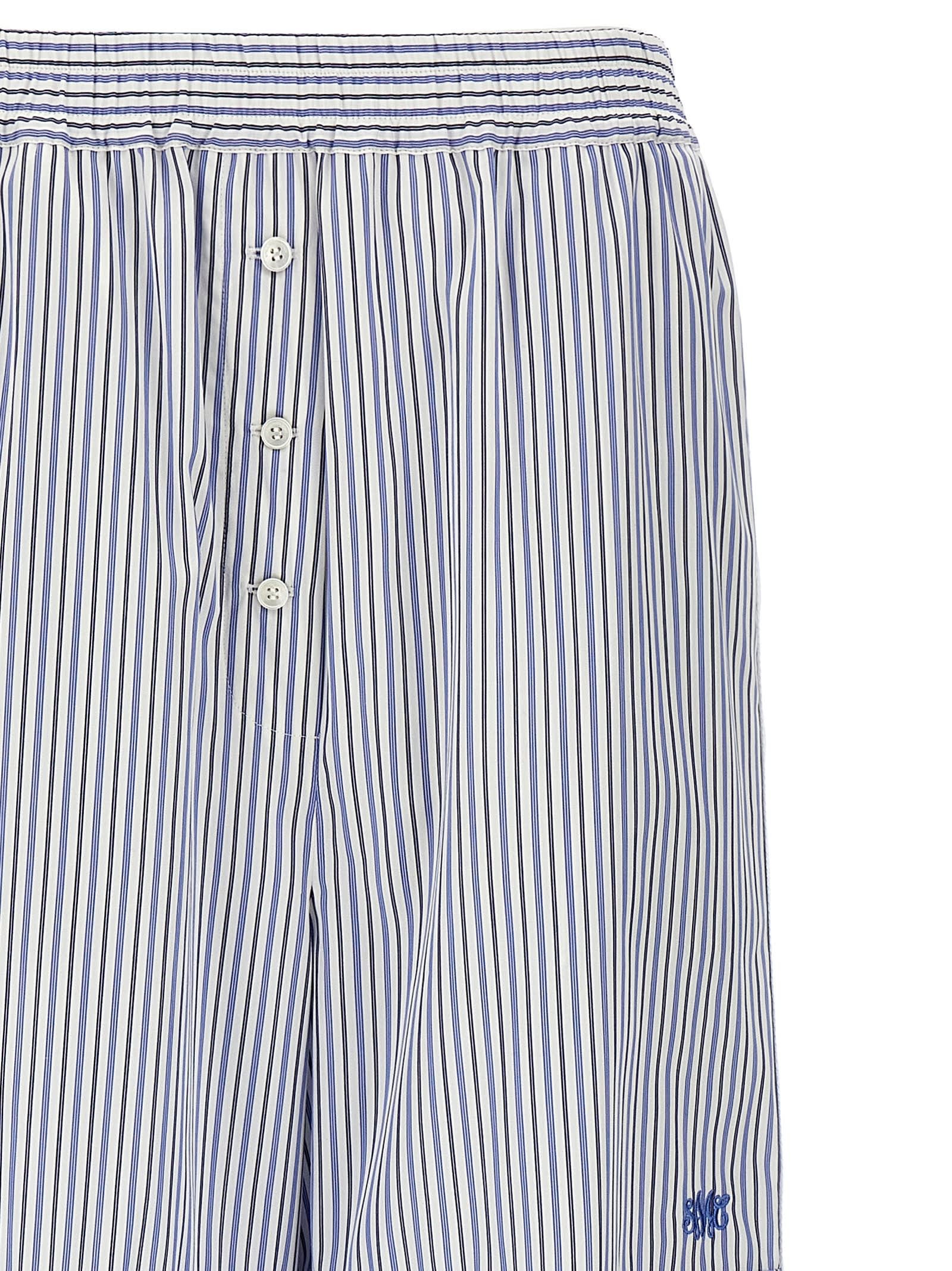 Stella Mccartney Relaxed Fit Trousers Featuring Striped Detailing In Light Blue