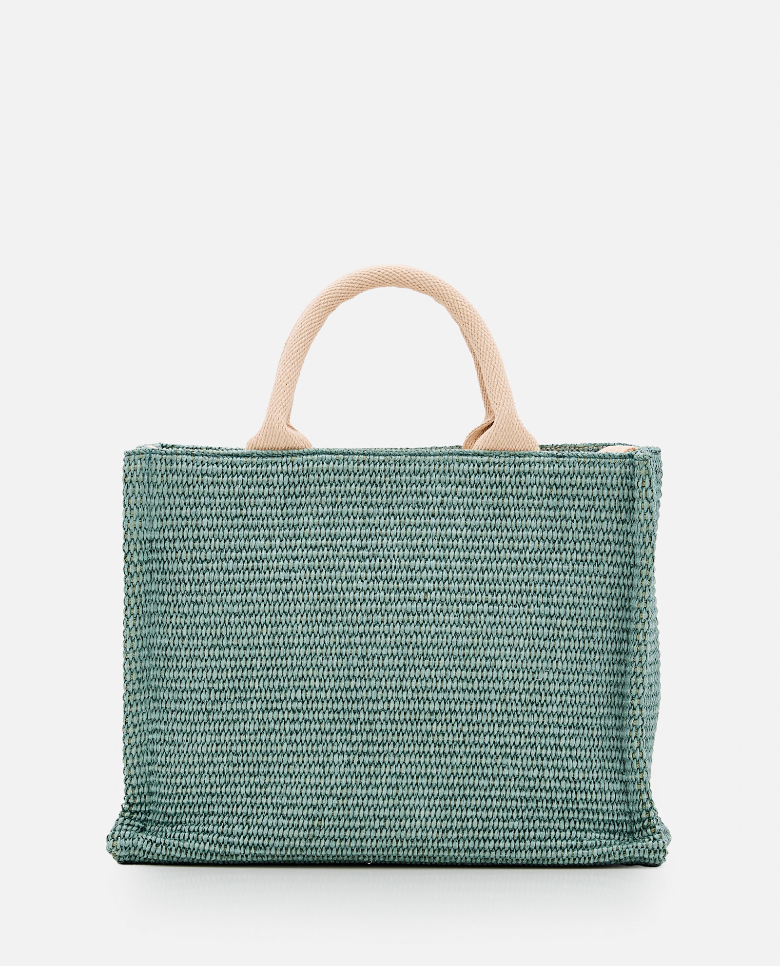 Small Basket Raffia Tote Bag