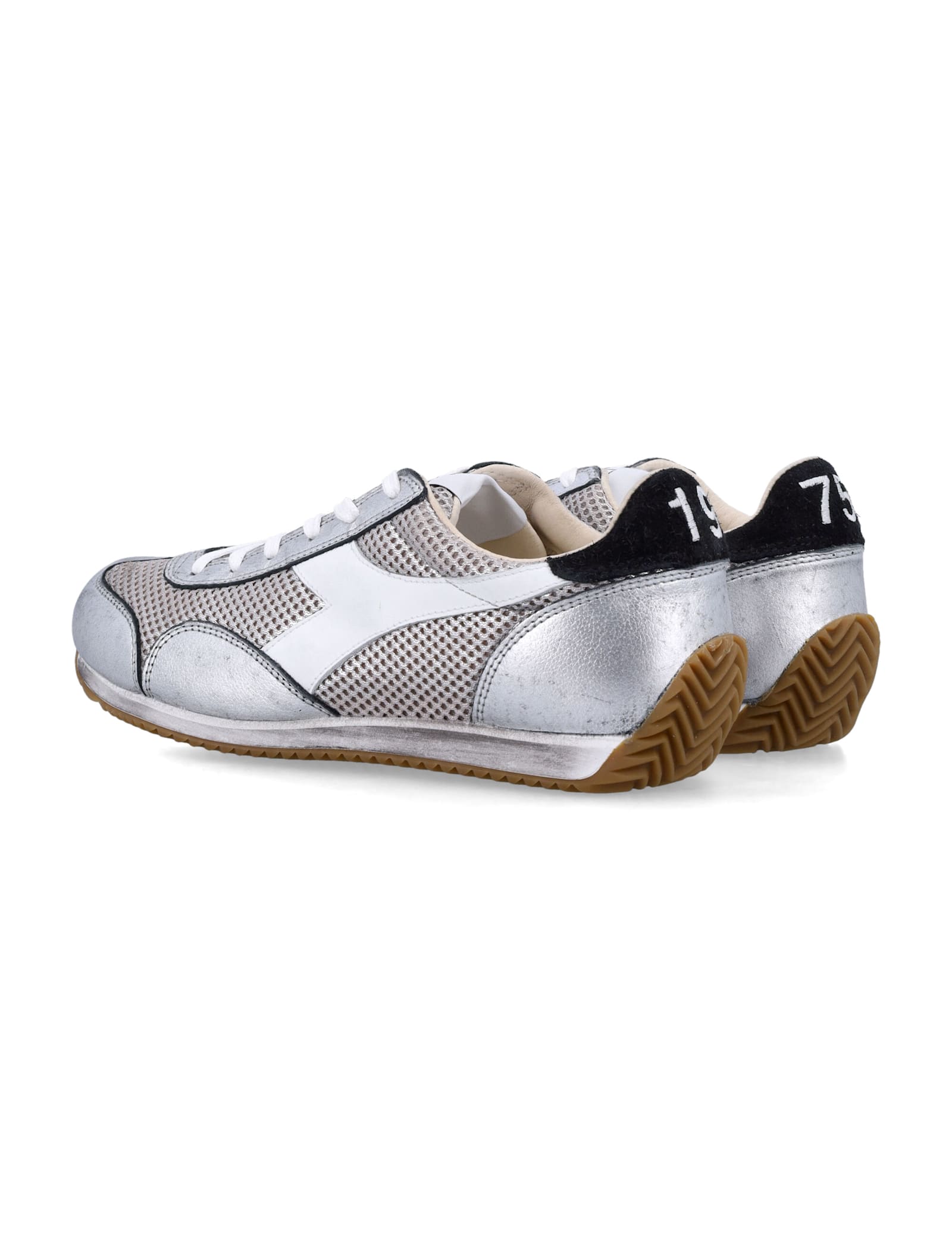 Diadora Silver Lace Up Sneakers