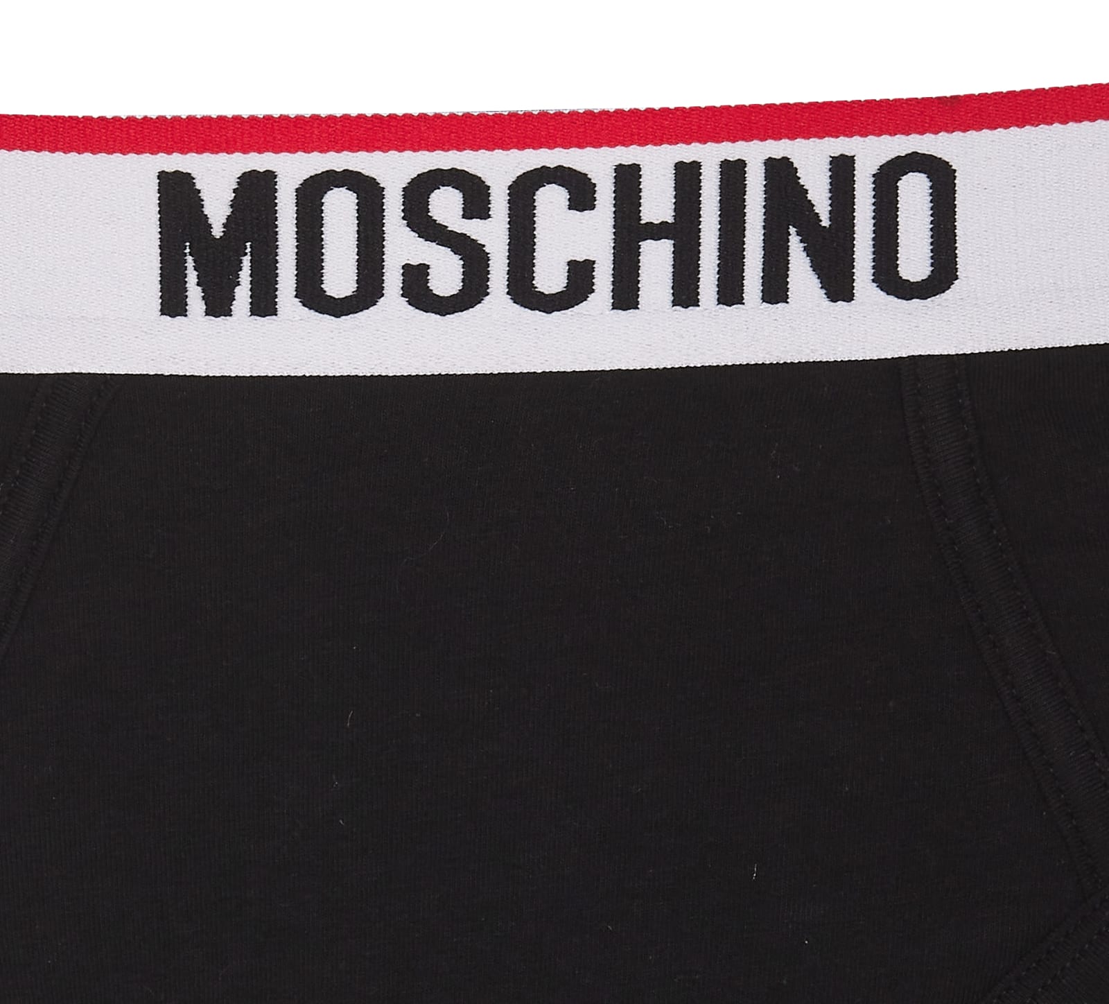 Shop Moschino Logo Band Bipack Slip In Black