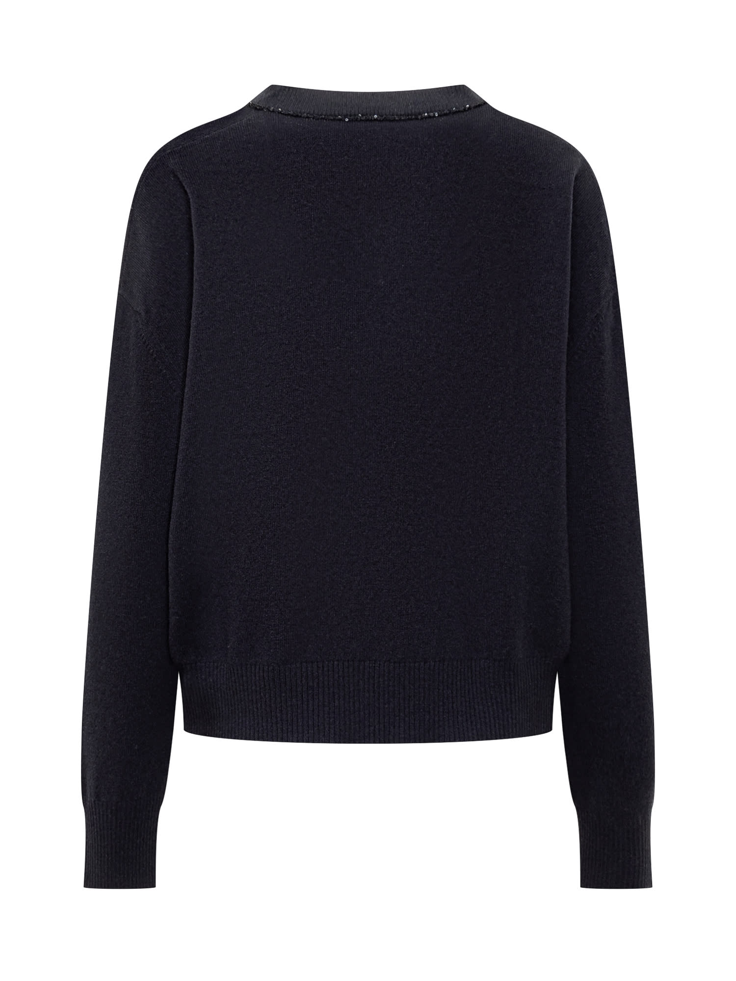 Shop Fabiana Filippi Sweater In Blu Inchiostro