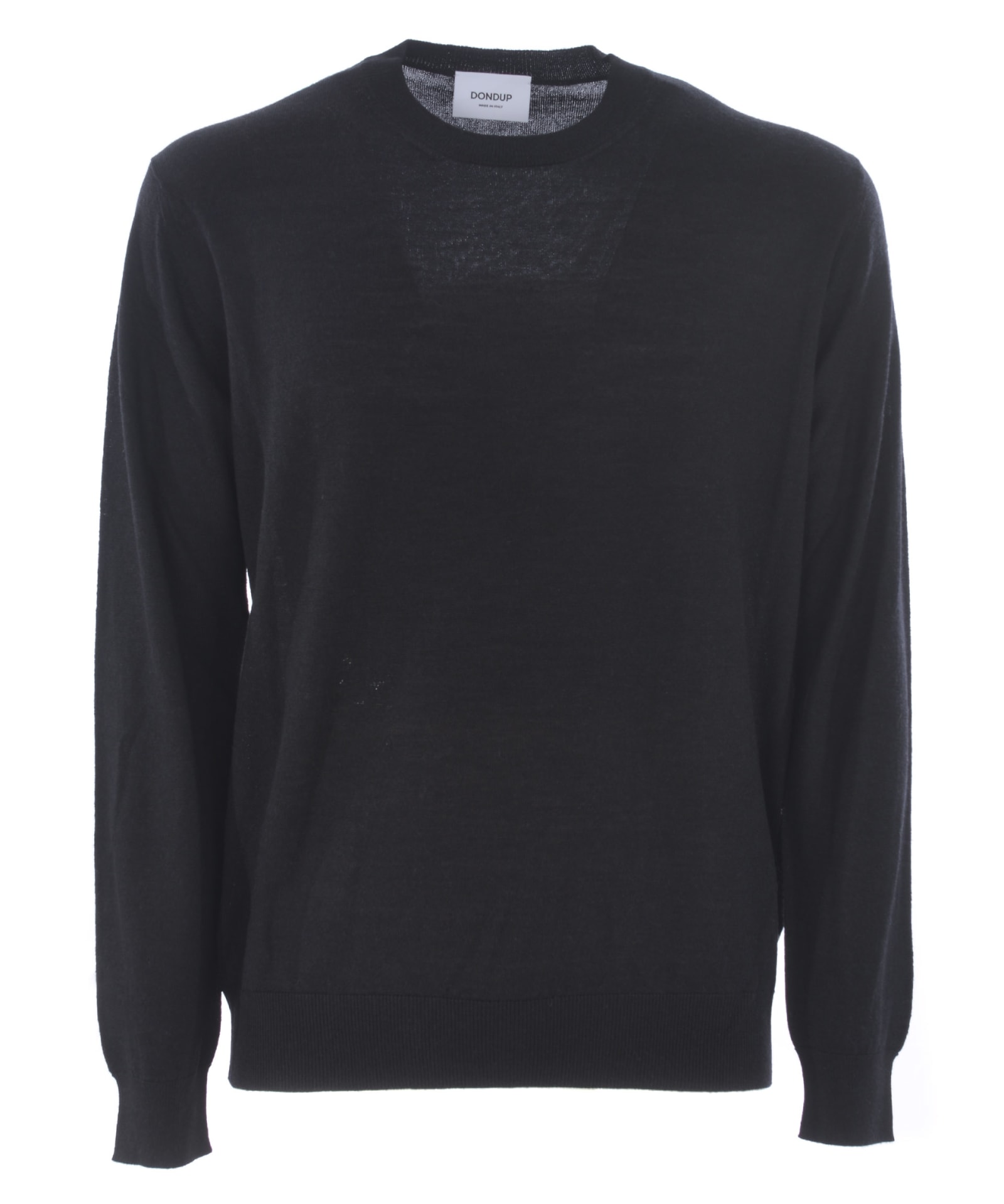 DONDUP DONDUP SWEATER IN BLACK WOOL AND CAMEL BLEND.,UM948M00655 002-999