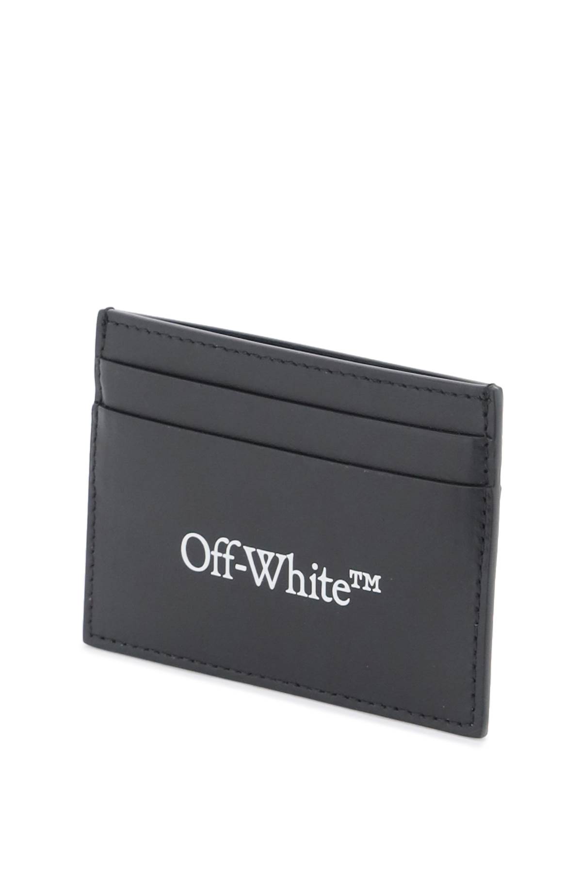 Shop Off-white Bookish Logo Card Holder In Nero/bianco