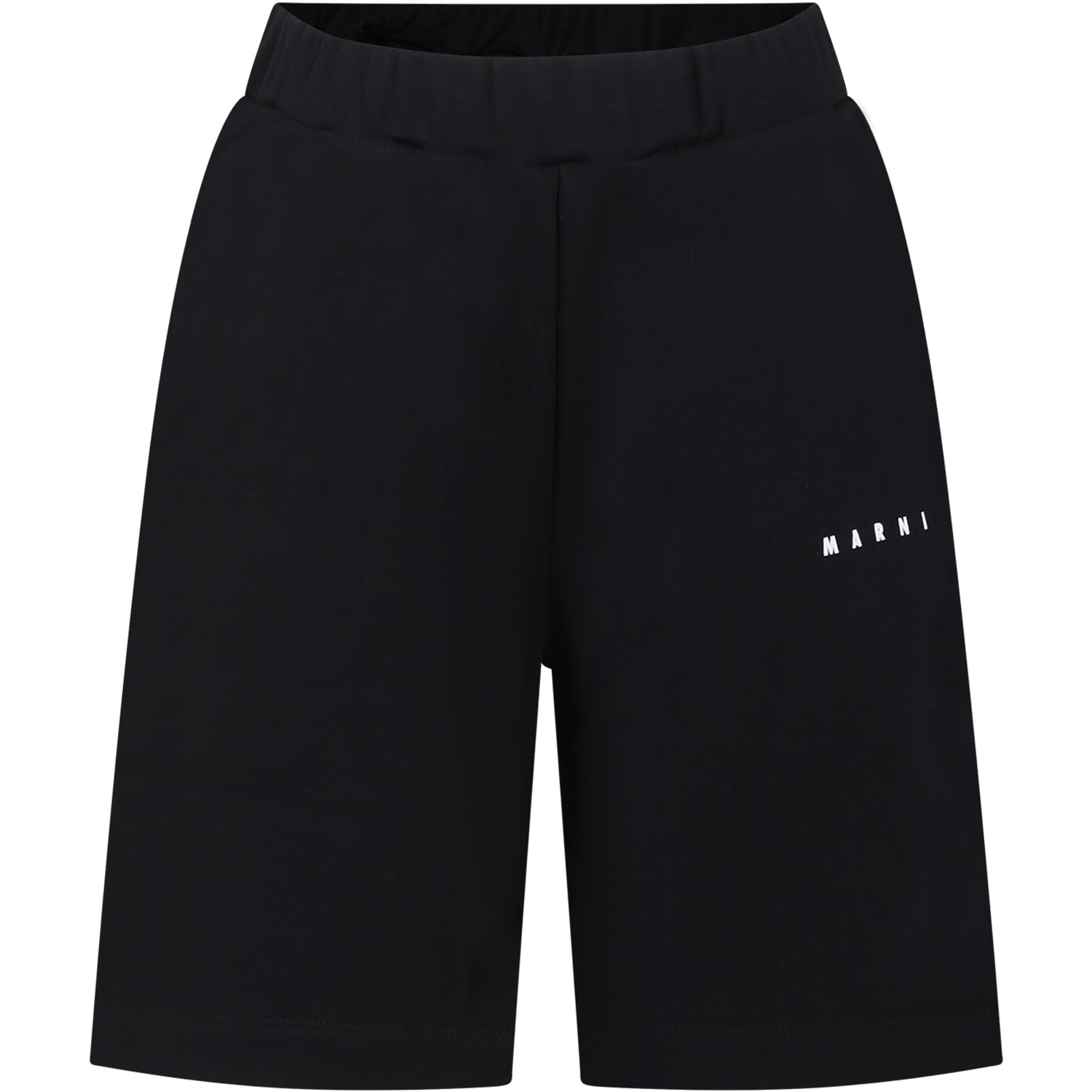 Marni Black Shorts For Kids With Logo