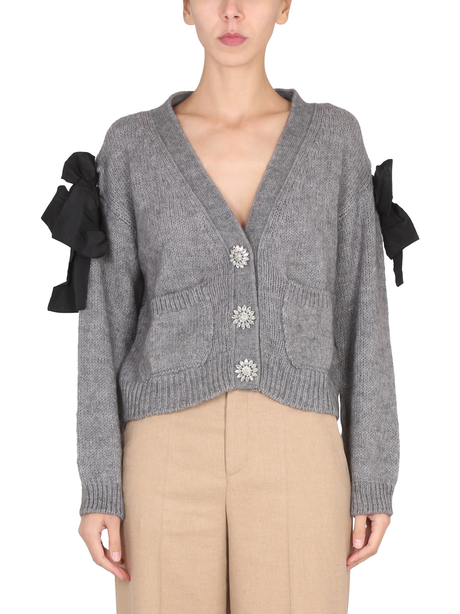 RED Valentino Cardigan With Jewel Buttons