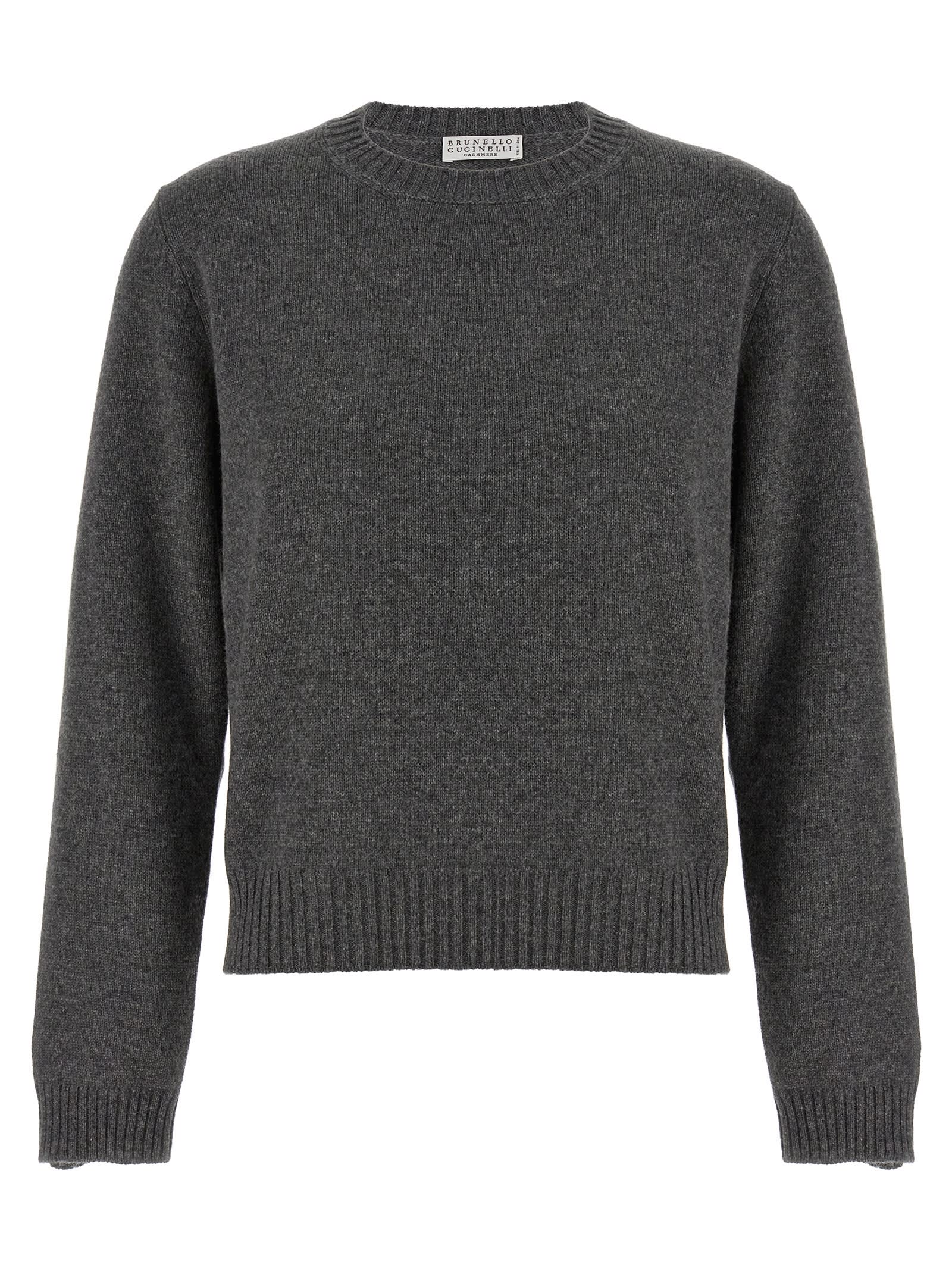 Shop Brunello Cucinelli Cashmere Sweater In Gray