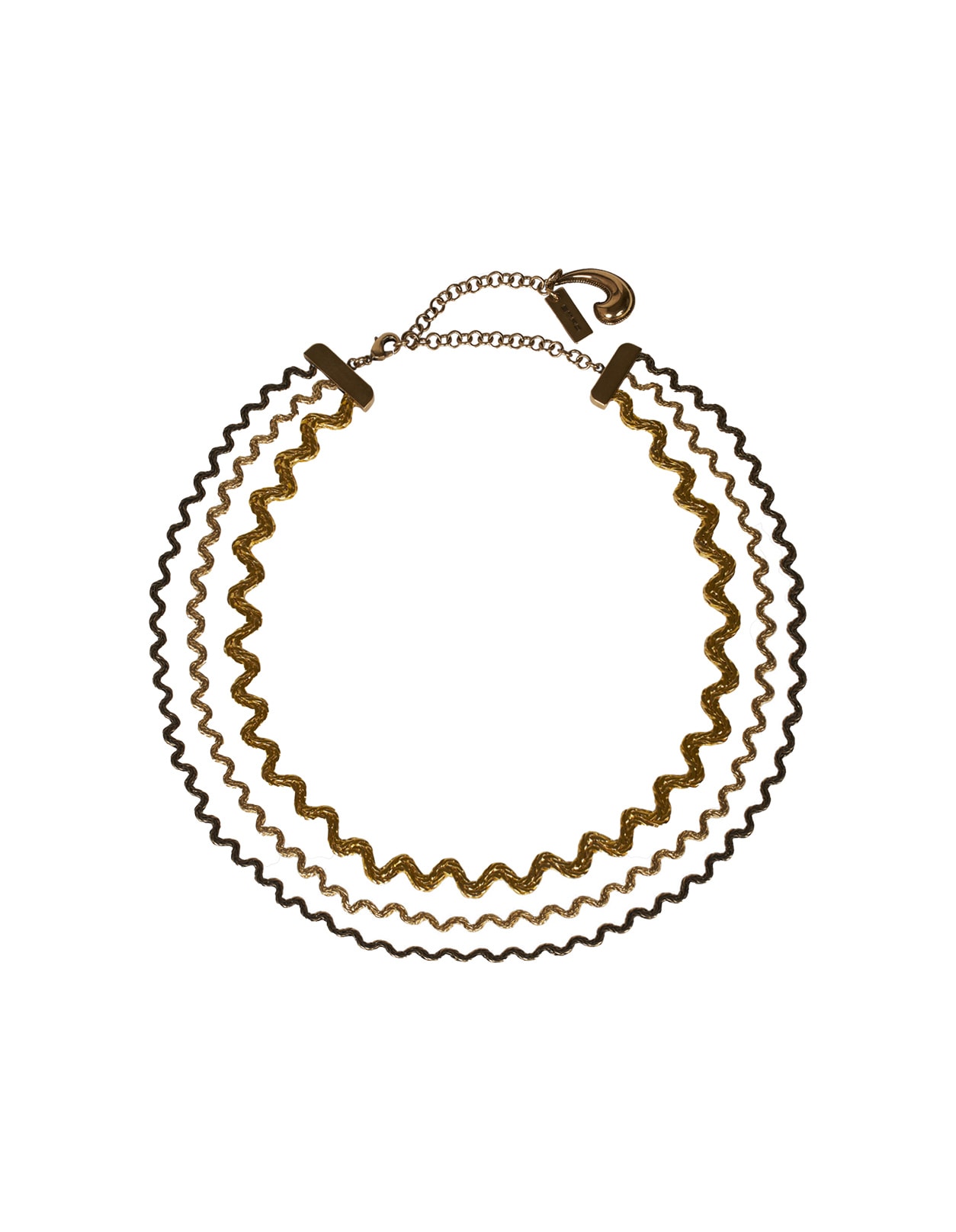 Shop Etro Waves Choker In Golden