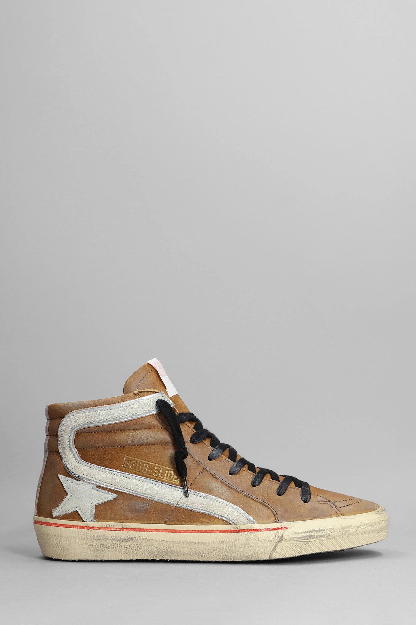 Golden Goose Slide Sneakers In Leather Color Leather