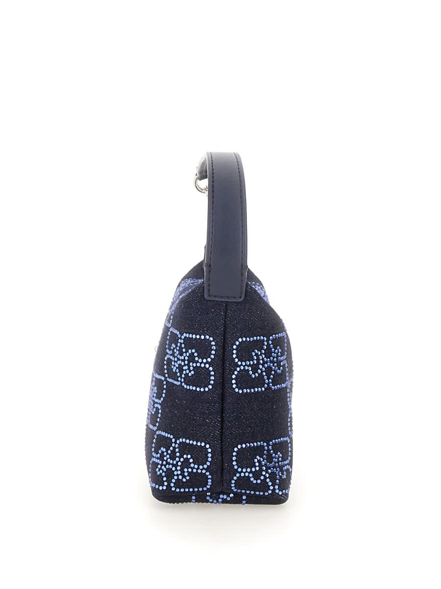 Shop Ganni Small Butterfly Bag In Blue