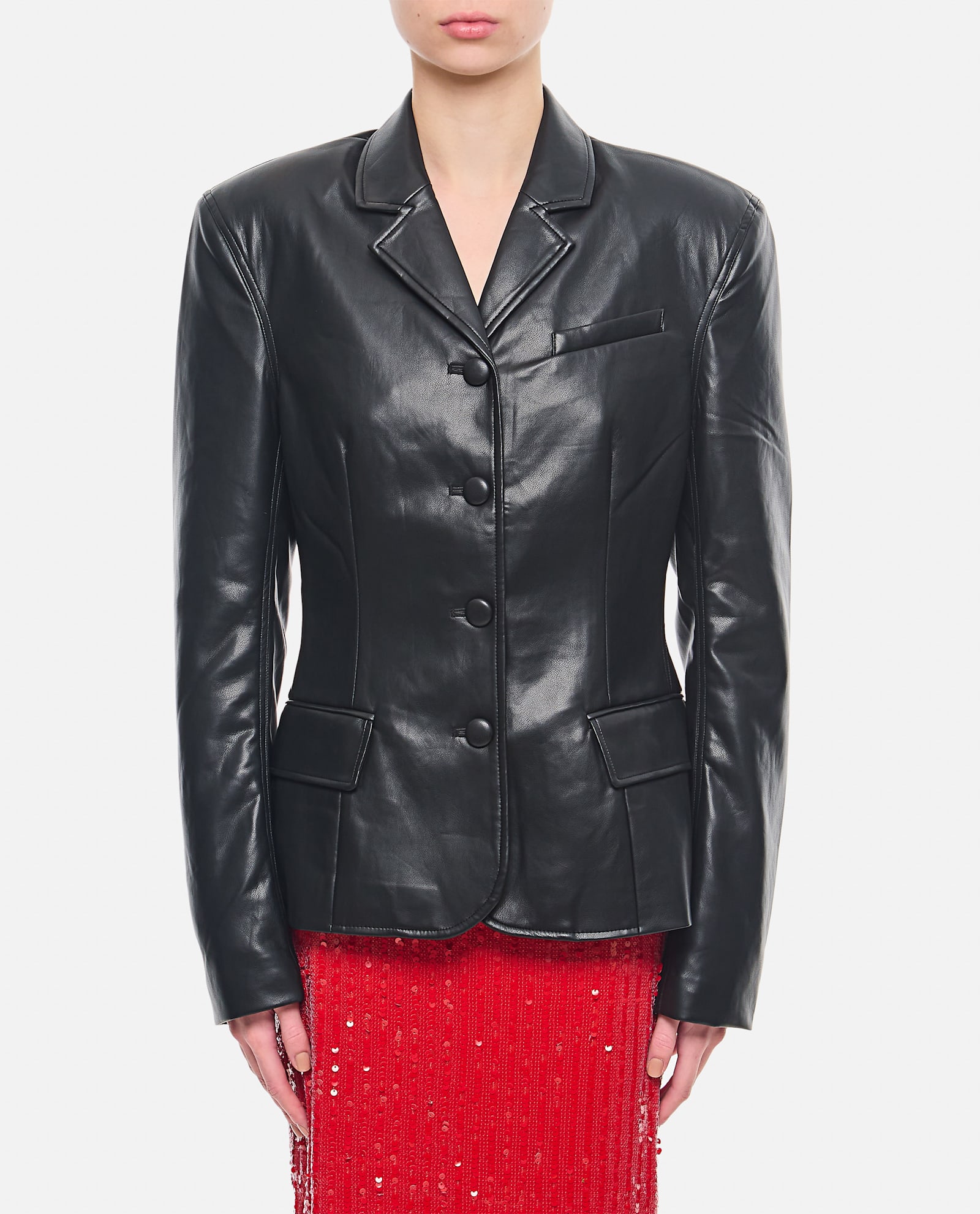 Shop Rotate Birger Christensen Fitted Blazer In Black