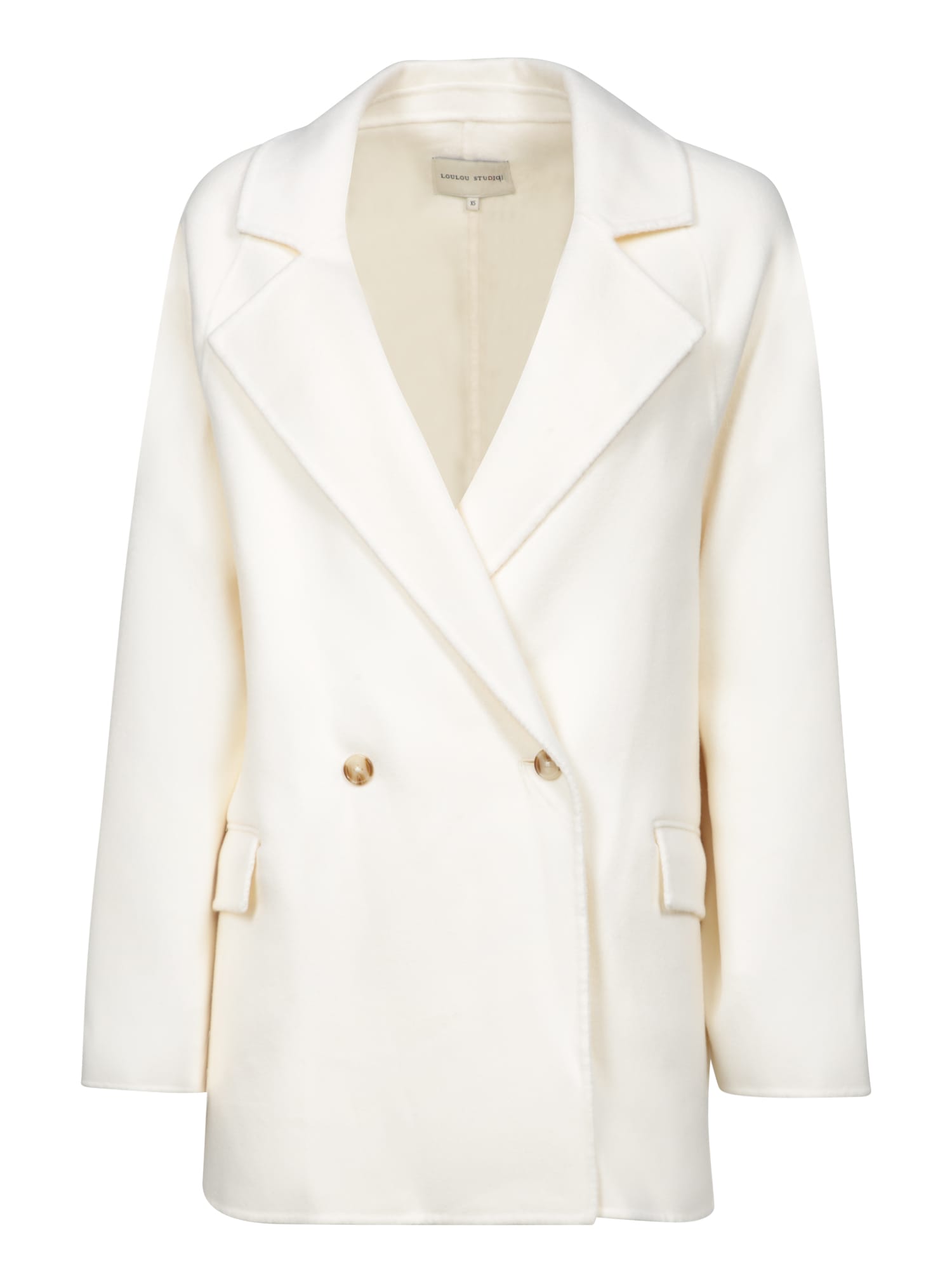 Ivory Short Wool-cashmere Coat