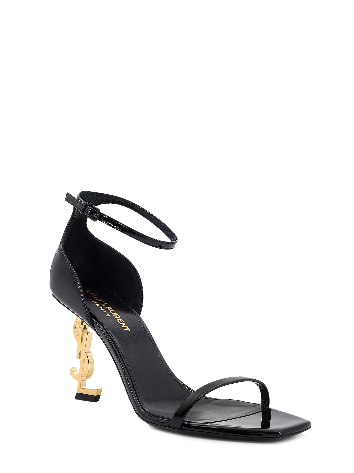 Shop Saint Laurent Opyum Sandals In Black