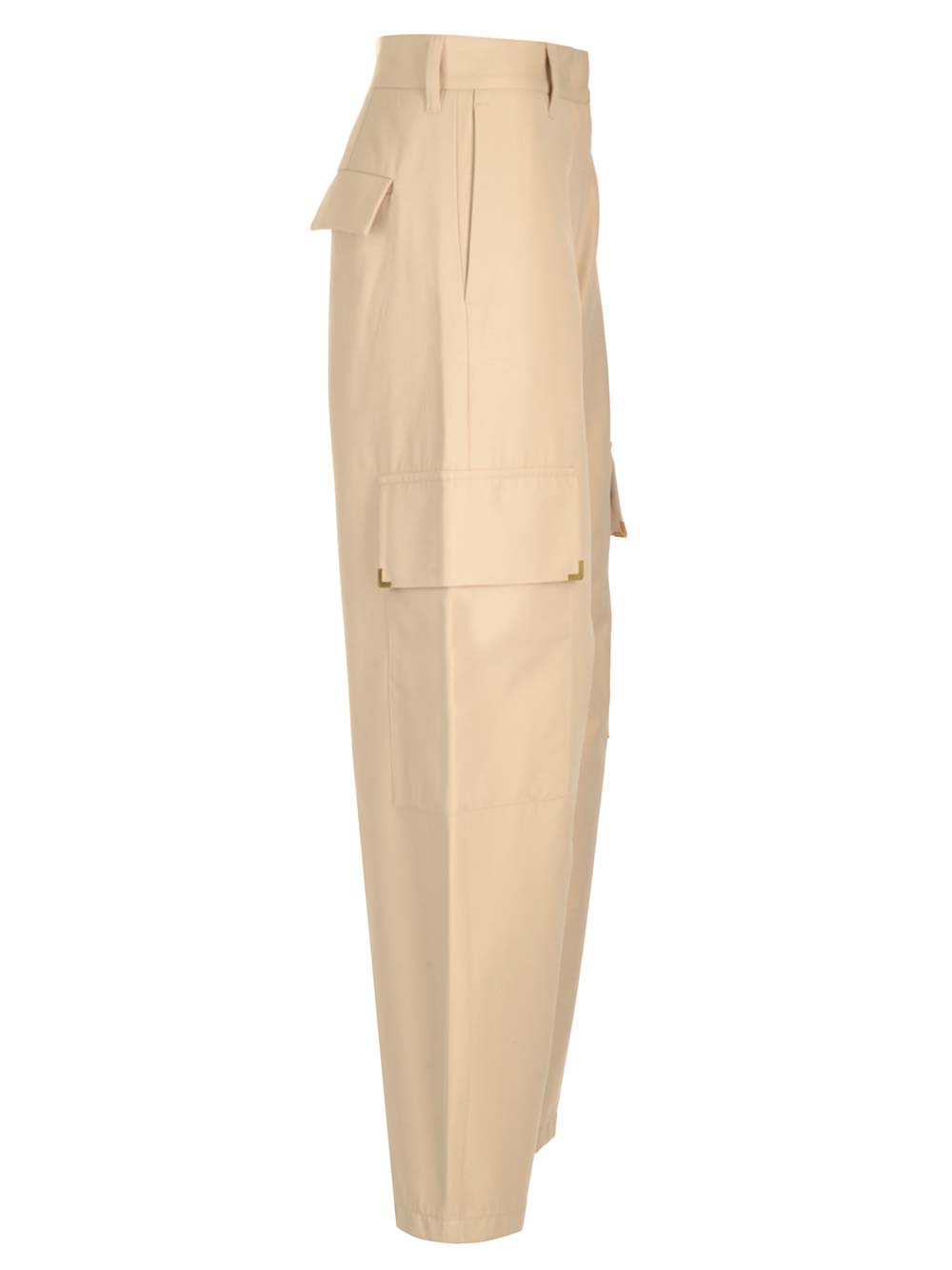 Shop Palm Angels Beige Carrot Cargo Pants