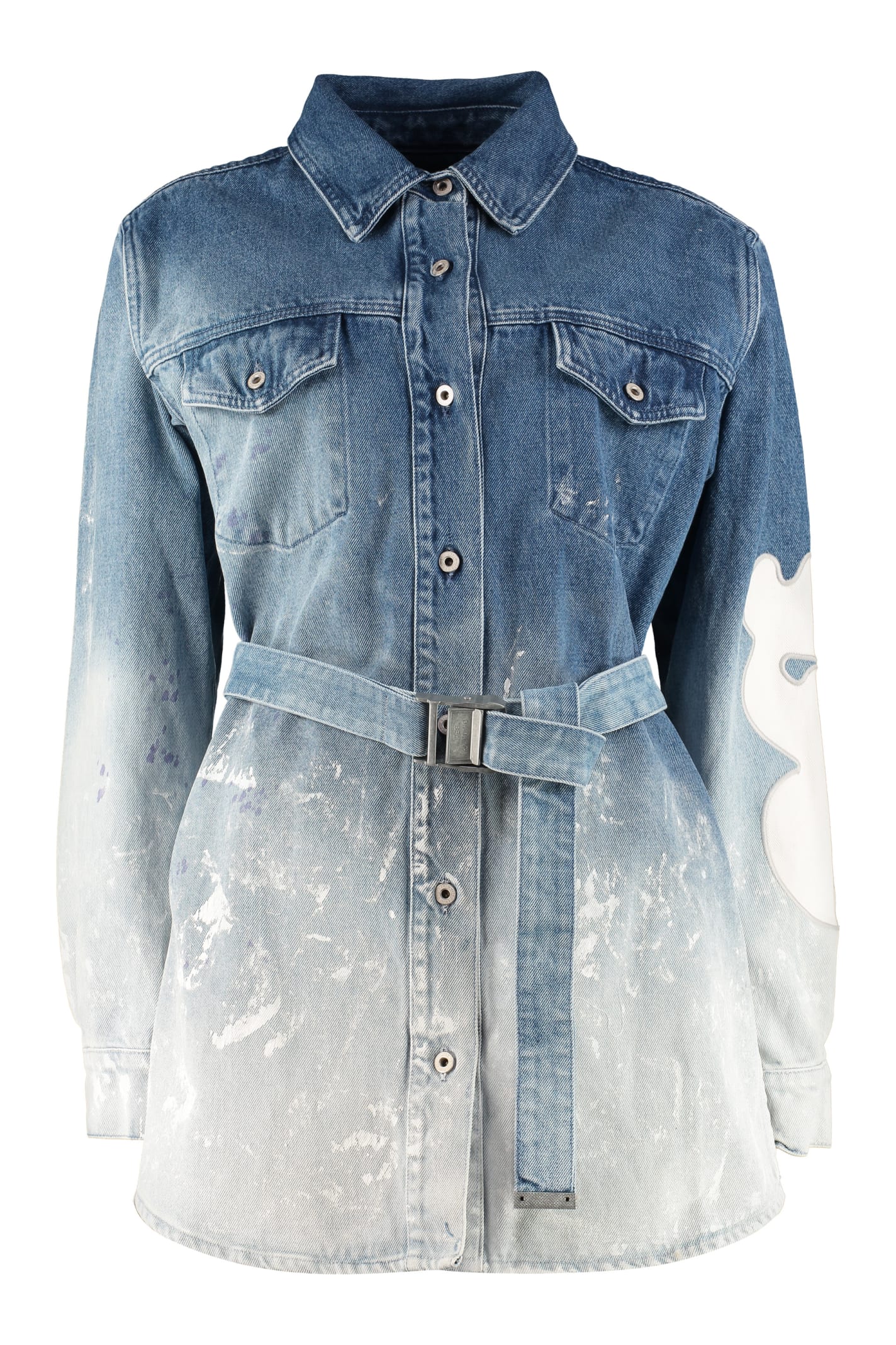 OFF-WHITE DENIM SHIRTDRESS,11353272