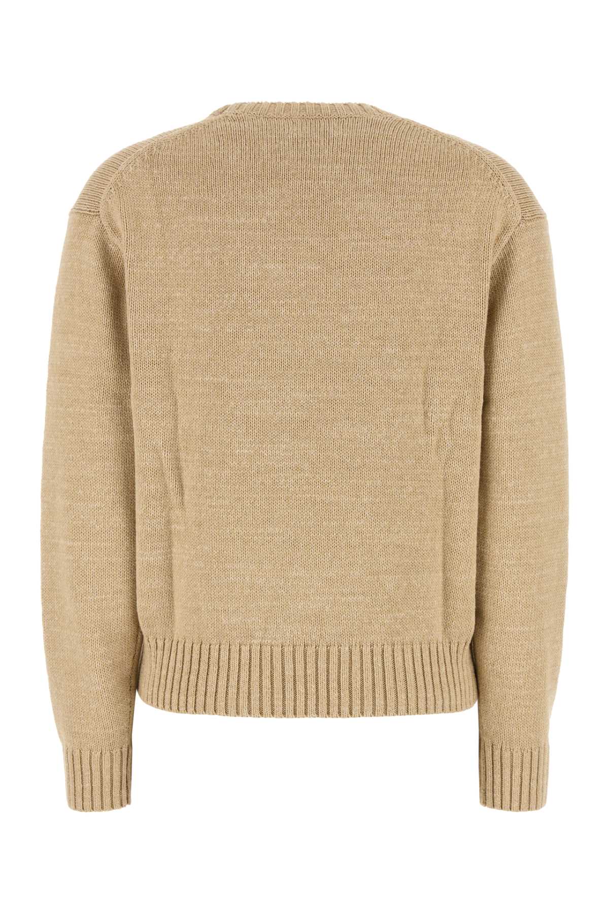 Polo Ralph Lauren Beige Cotton Polo Bear Jumper In Neutral