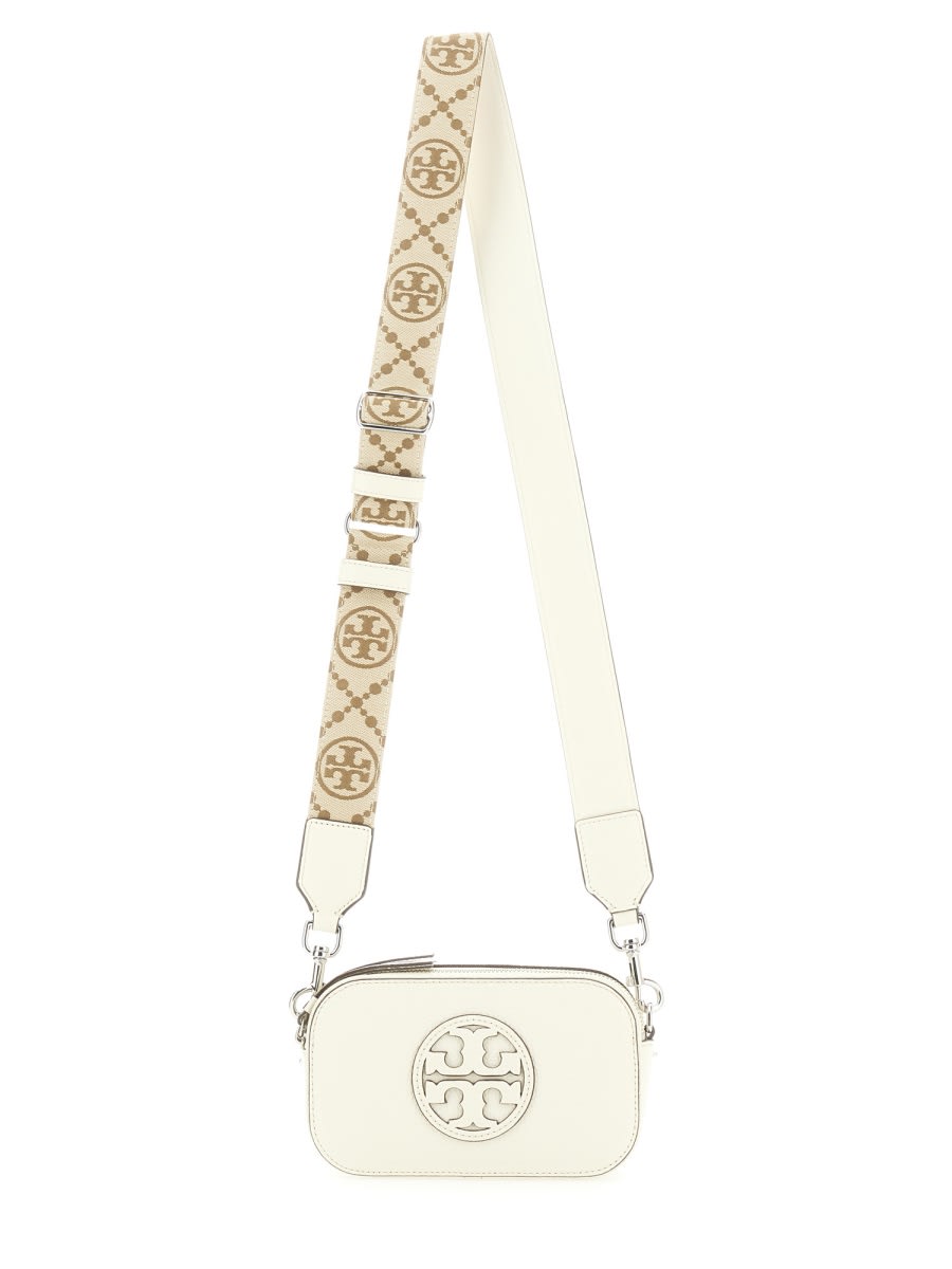 Shop Tory Burch Mini Miller Crossbody Bag In White