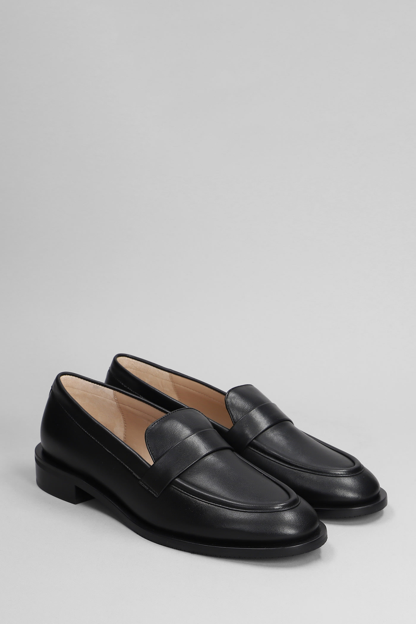 Shop Stuart Weitzman Palmer Loafers In Black Leather