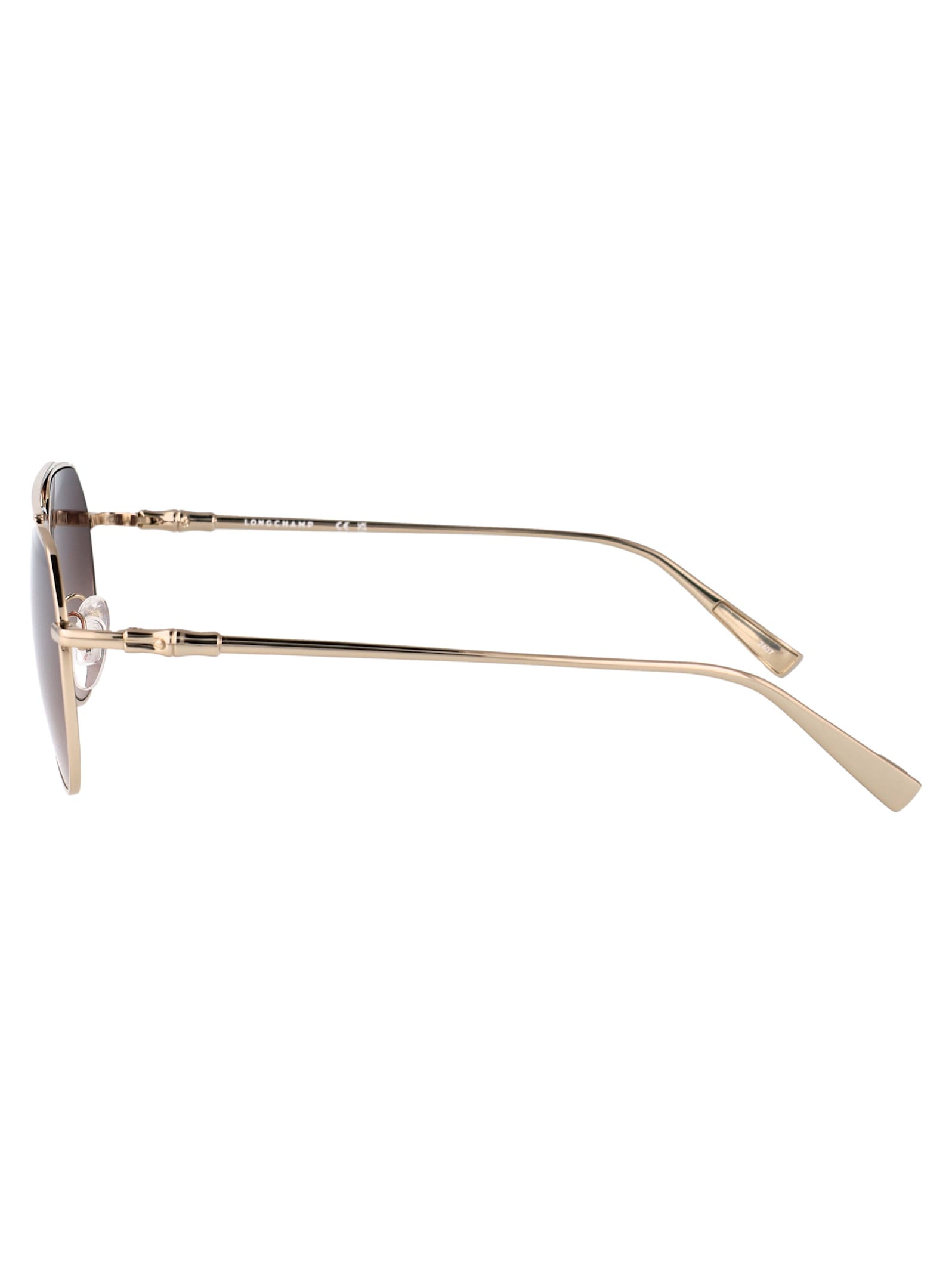 Longchamp Roseau 57mm Gradient Aviator Sunglasses In Gold