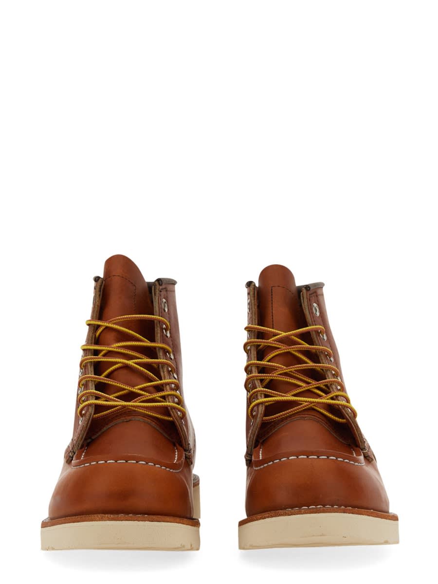 Shop Red Wing Moc Toe Boot In Brown