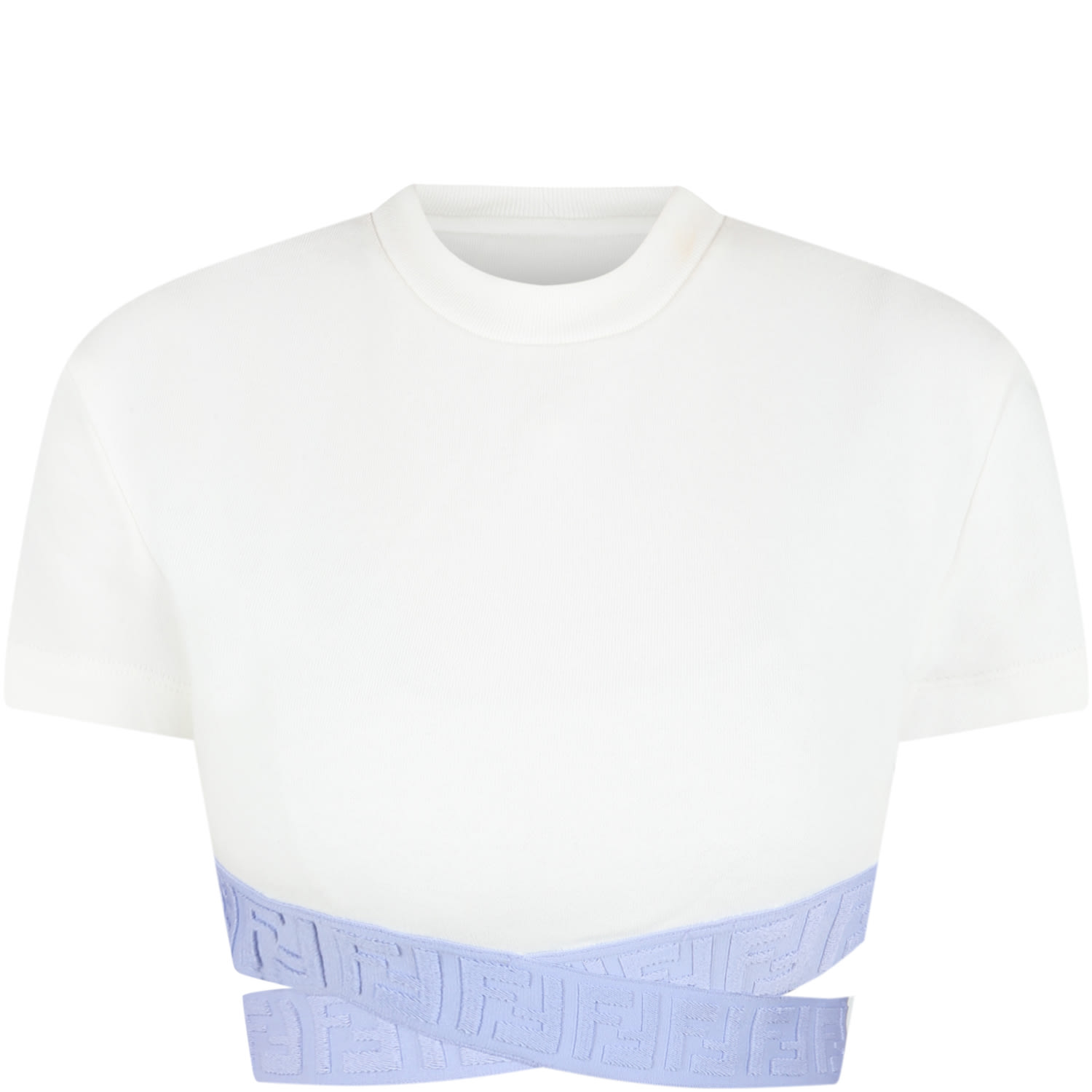 Fendi White T-shirt For Girl