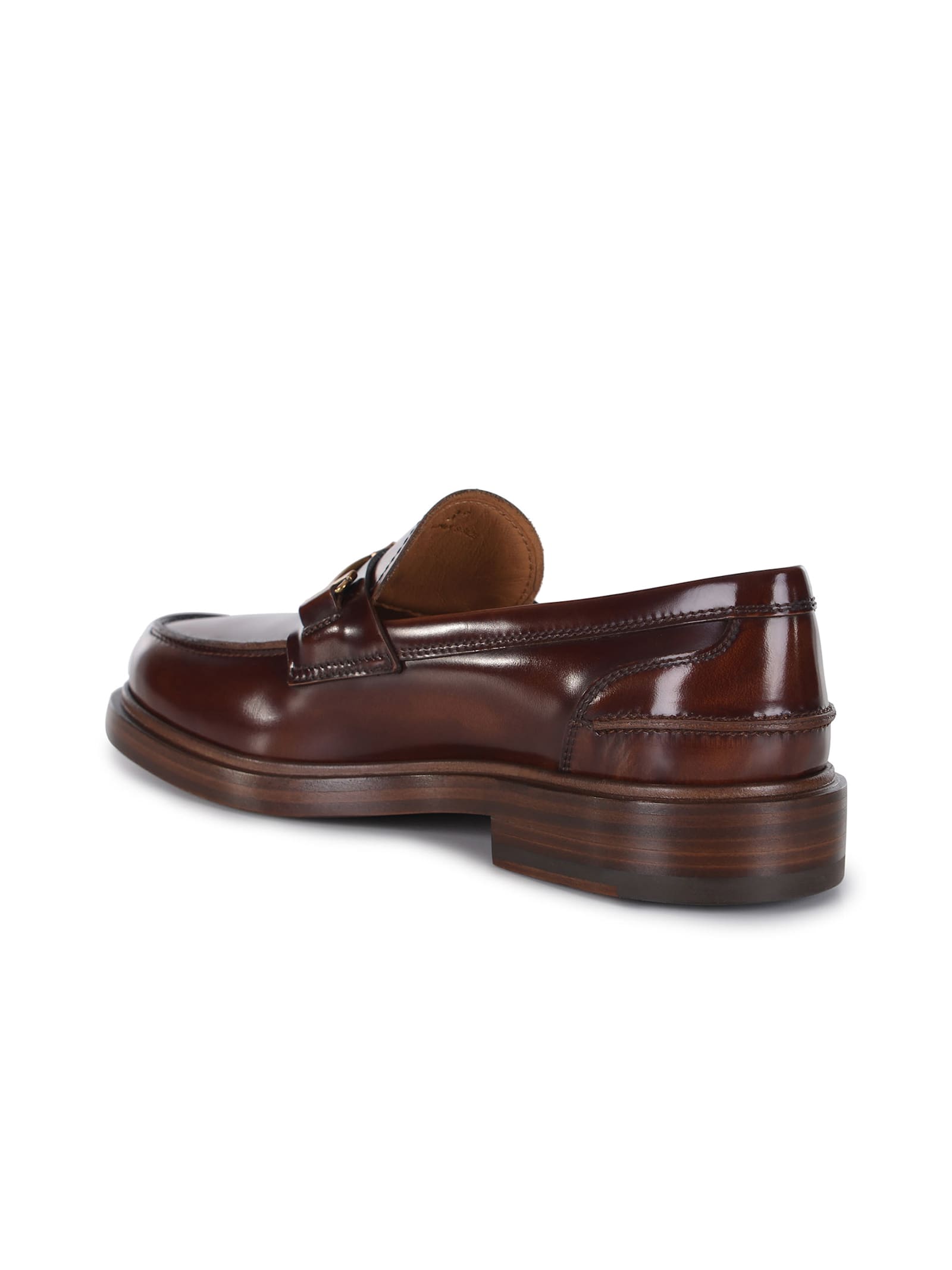 Shop Tod's Leather Loafer In Cuoio Scuro