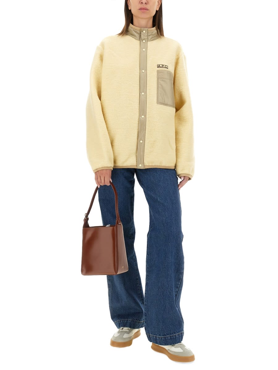 Shop Apc Blouson Ewan In Beige