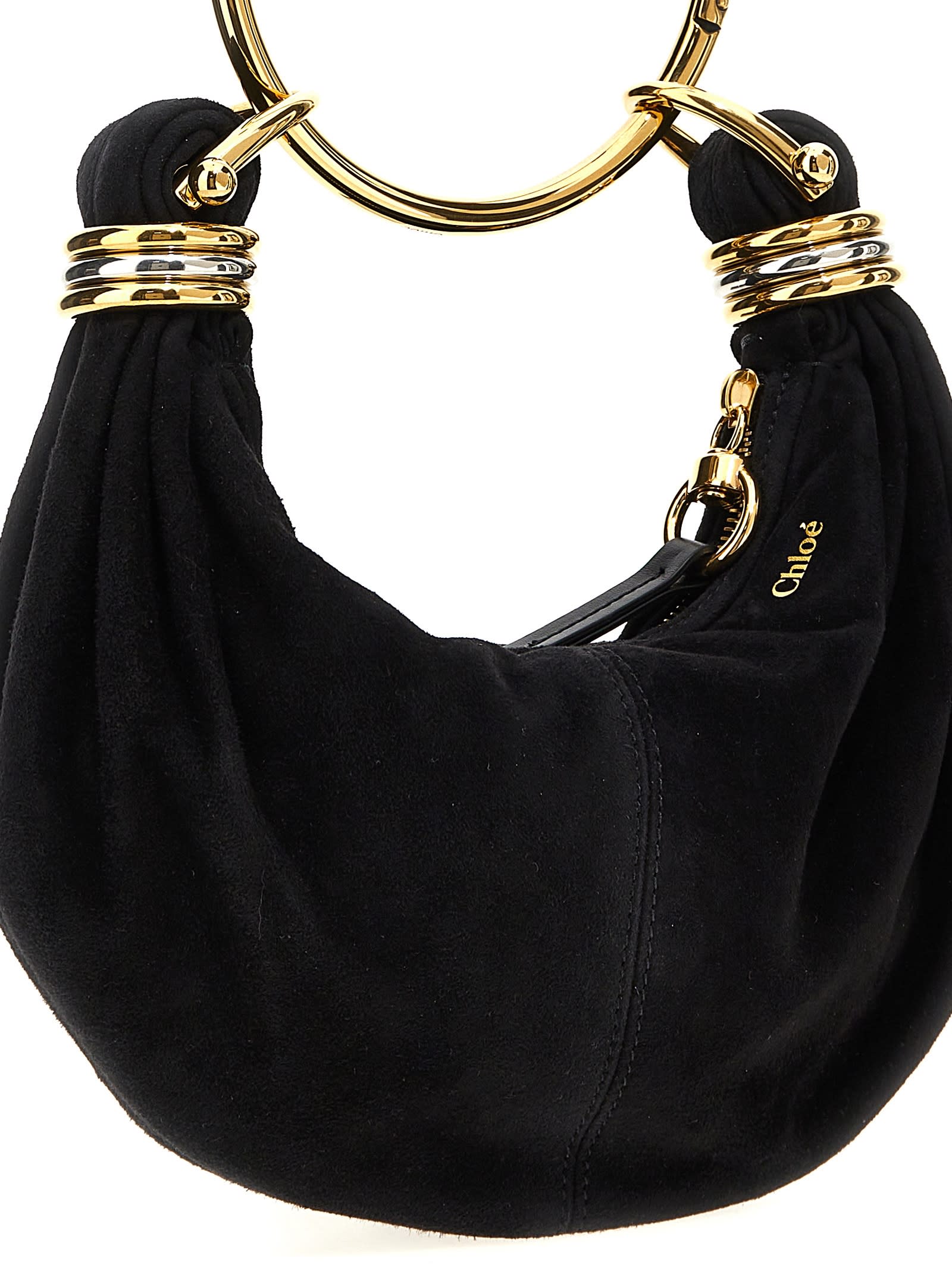 Chloé Bracelet Hobo Mini Handbag In Black