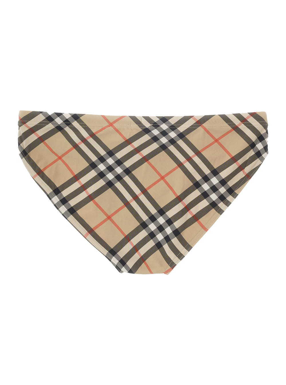 Burberry Beige Speedo With Check Motif In Polyamide Man In Beige