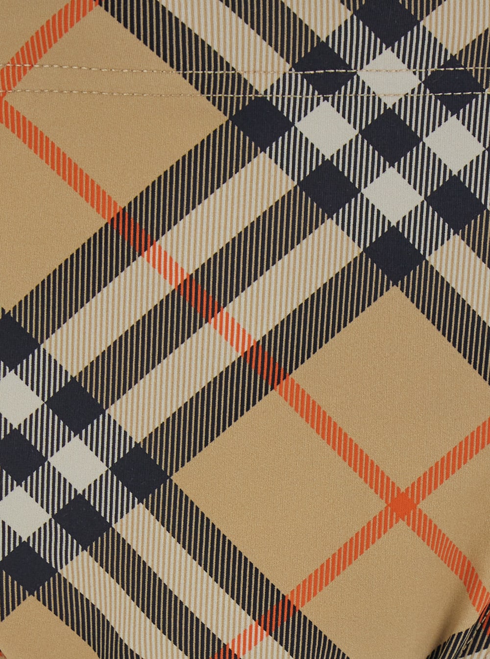 Burberry Beige Speedo With Check Motif In Polyamide Man In Beige
