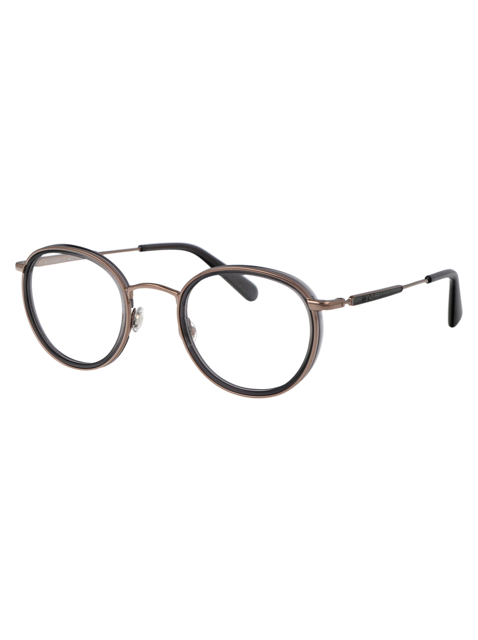 Shop Moncler Ml5153 Glasses In 001 Nero Lucido