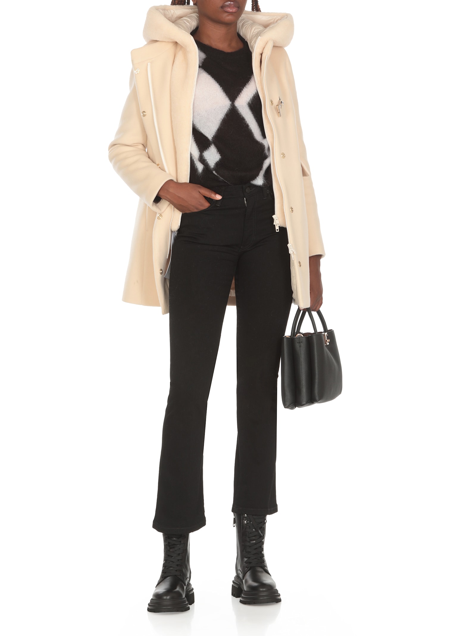 Shop Fay Toggle Coat In Beige