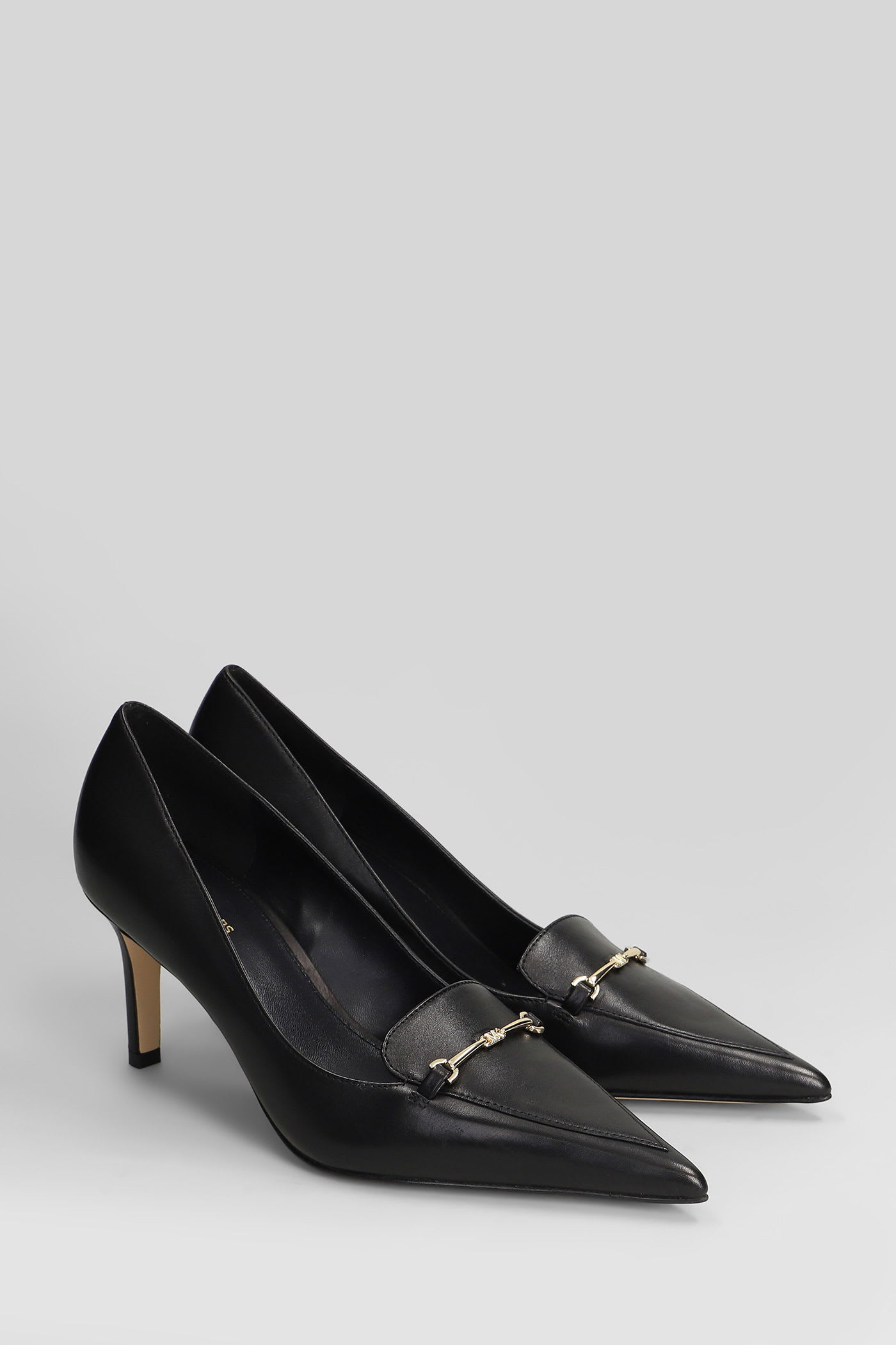 Michael Kors Lena Pump Pumps In Black Leather In Black