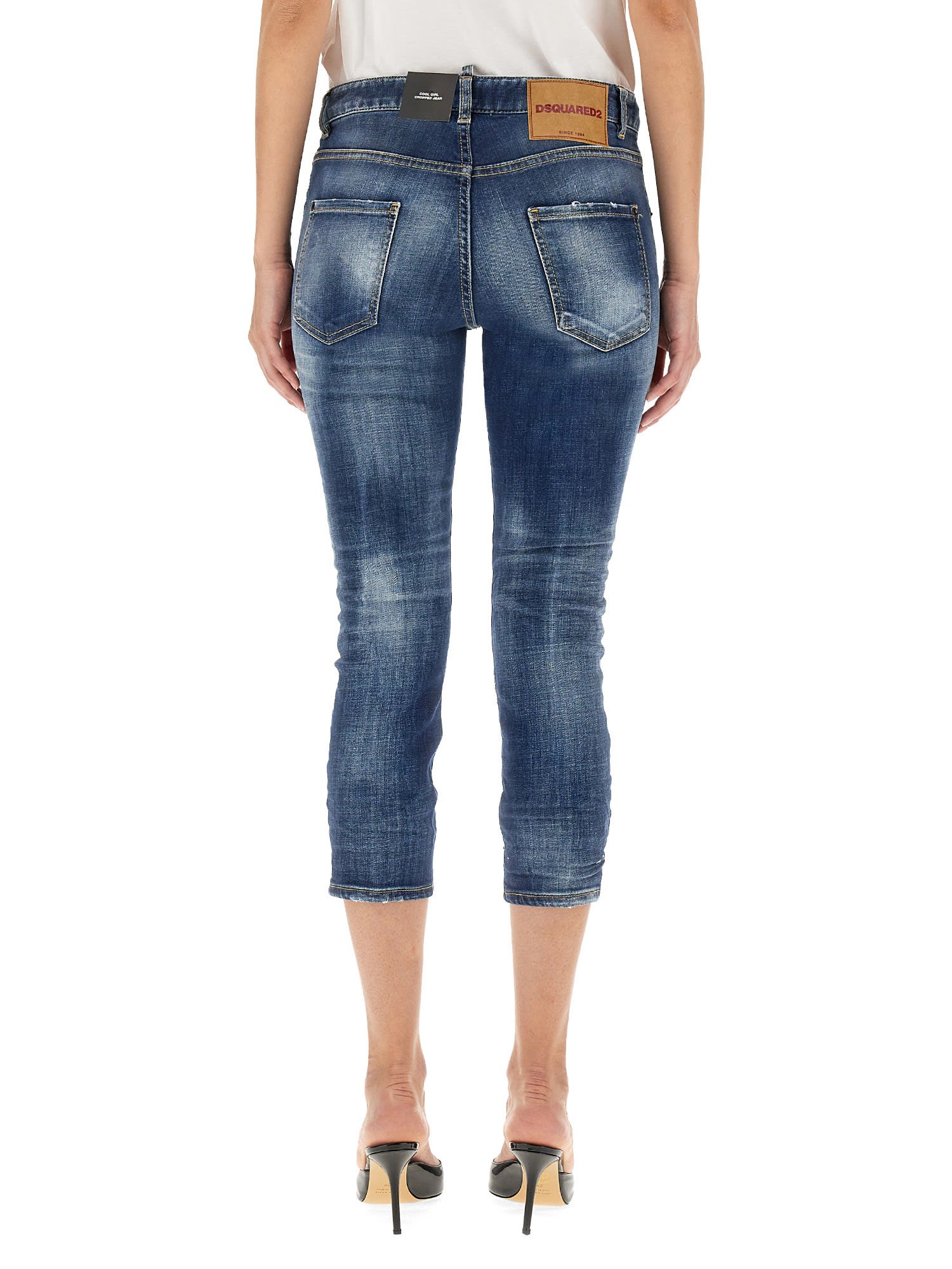 DSQUARED2 BLUE STRETCH-COTTON DENIM JEANS