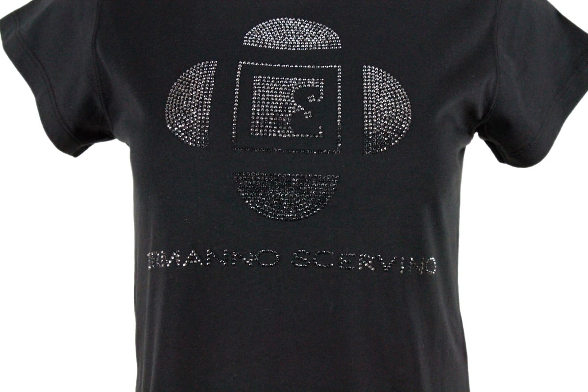 Shop Ermanno Scervino T-shirt In Black