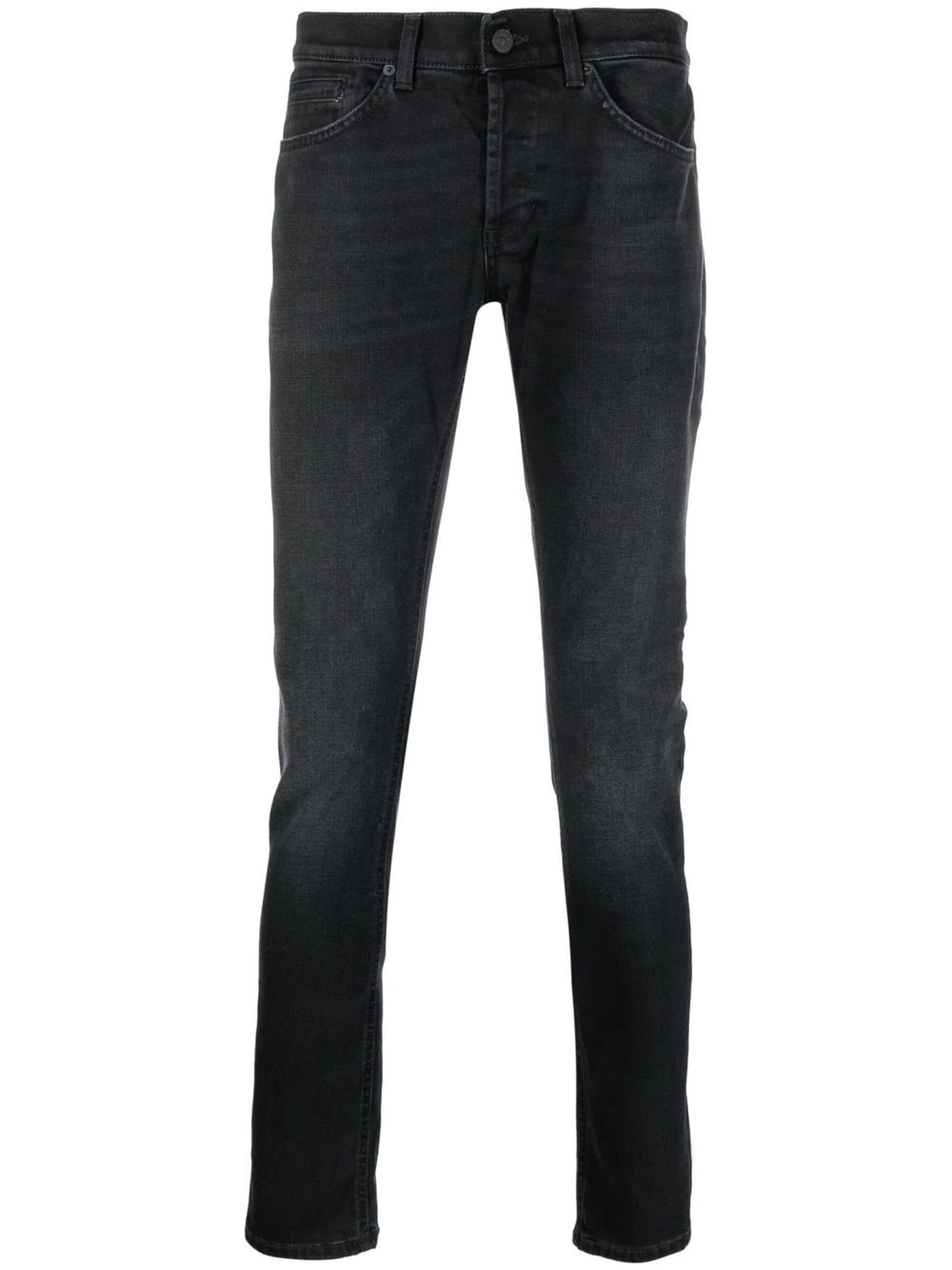 Dondup Black Cotton Blend Jeans