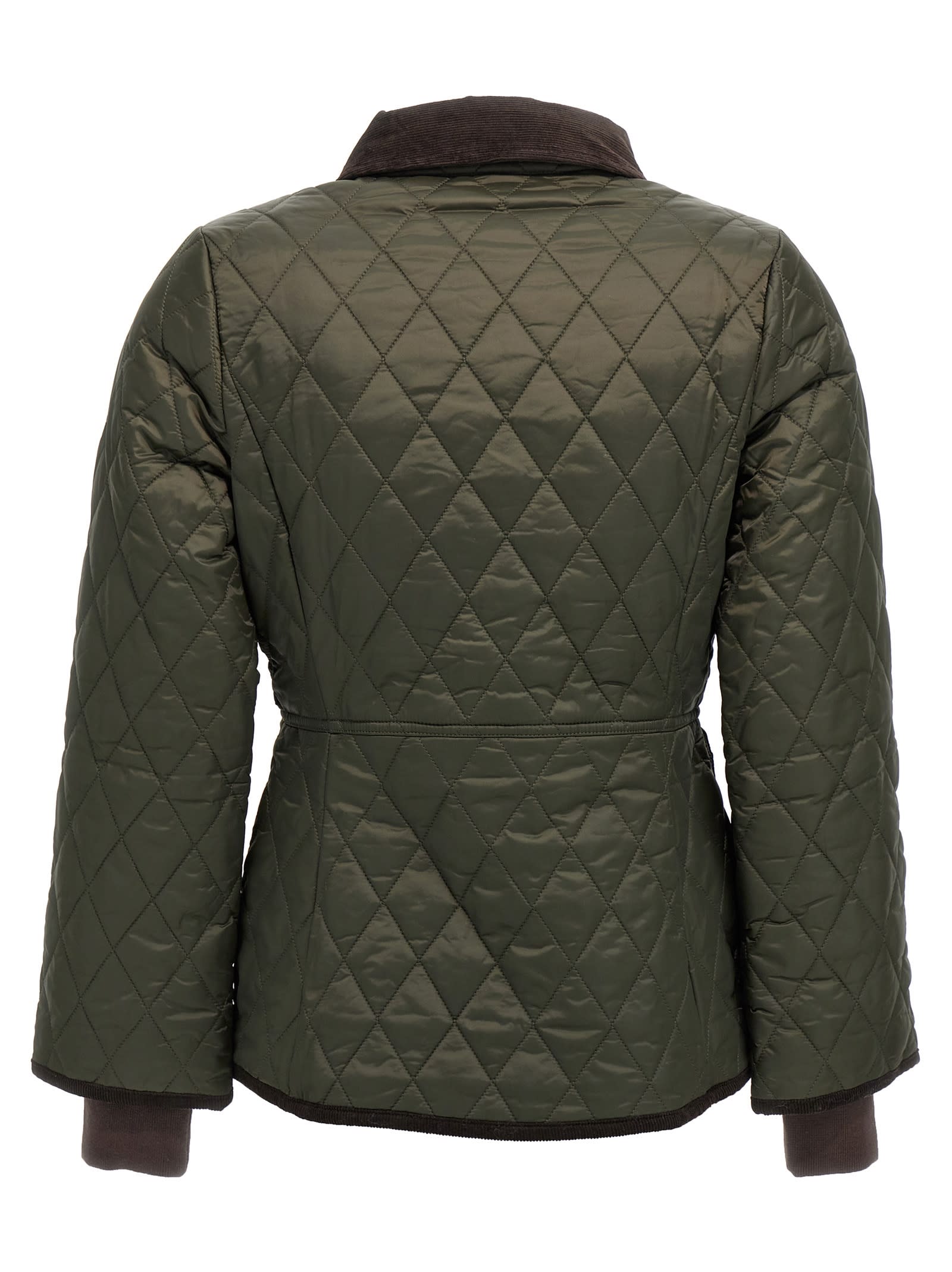 Barbour Beadnell Quilted Jacket In Green