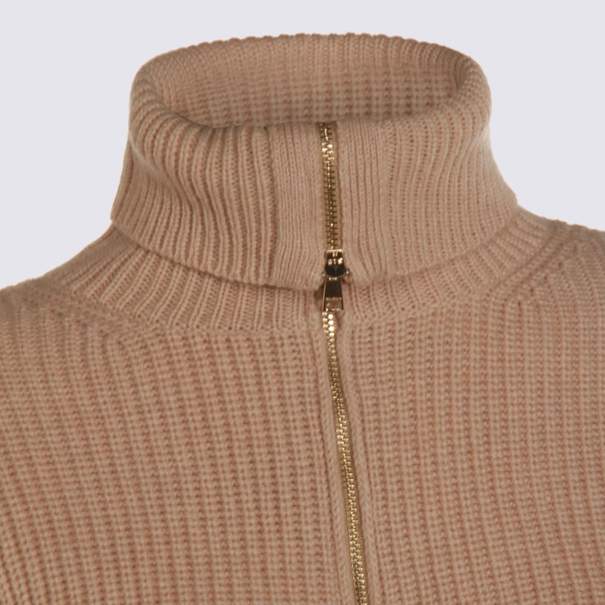 Max Mara Beige Wool Nadar Knitwear In Brown