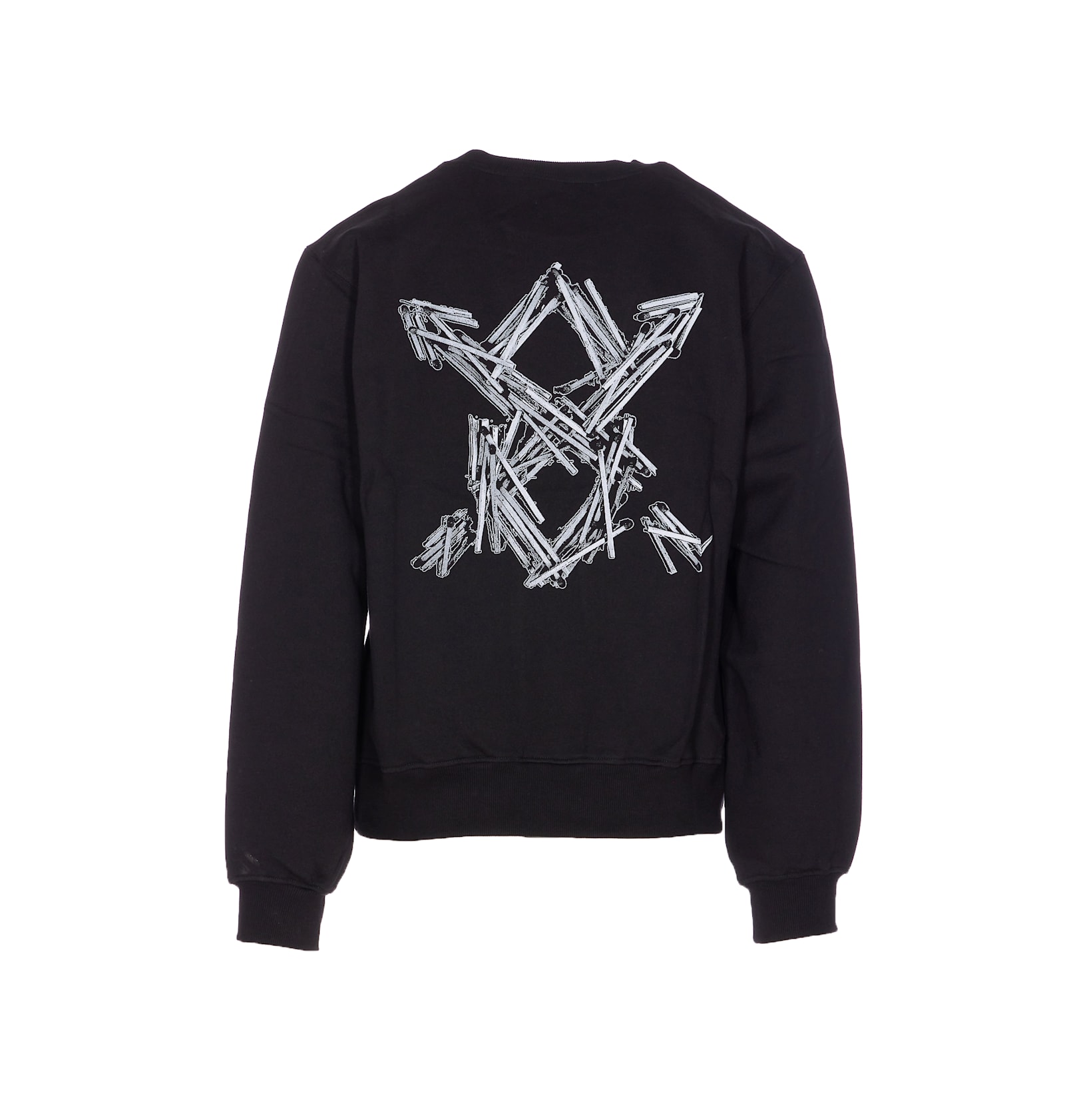 Daily Paper Matchstick Shield Sweatshirt In Black