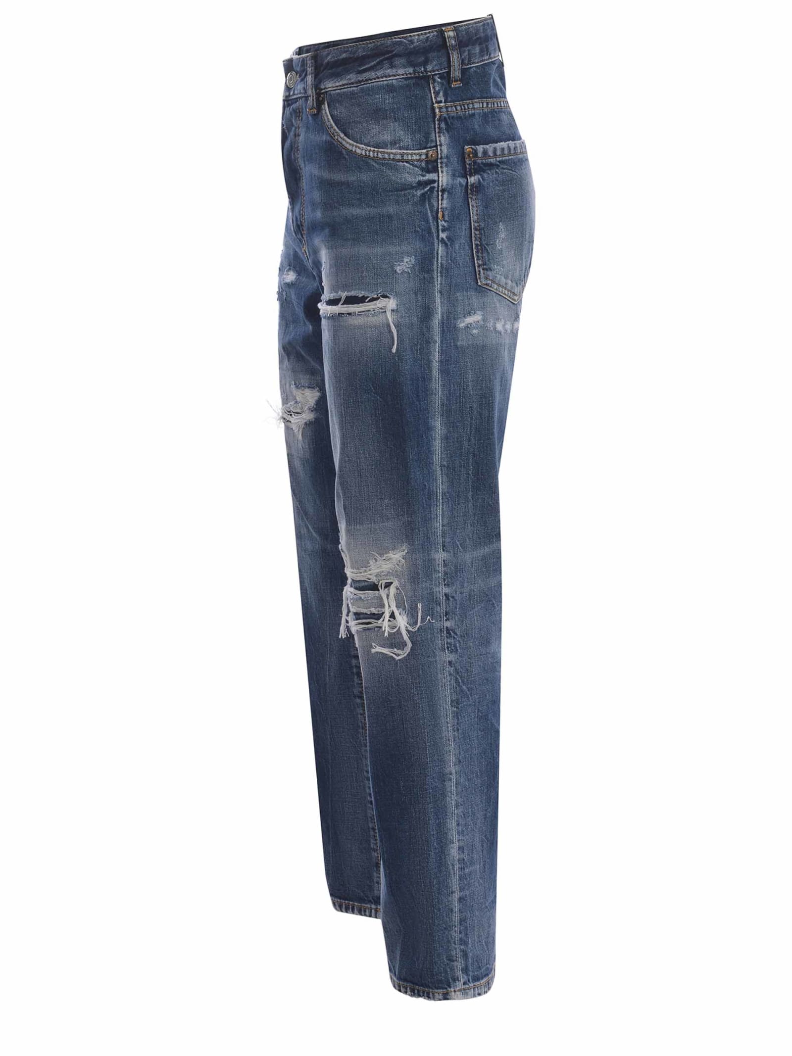 Shop Dsquared2 Jeans  Boston Made Of Denim In Denim Azzurro