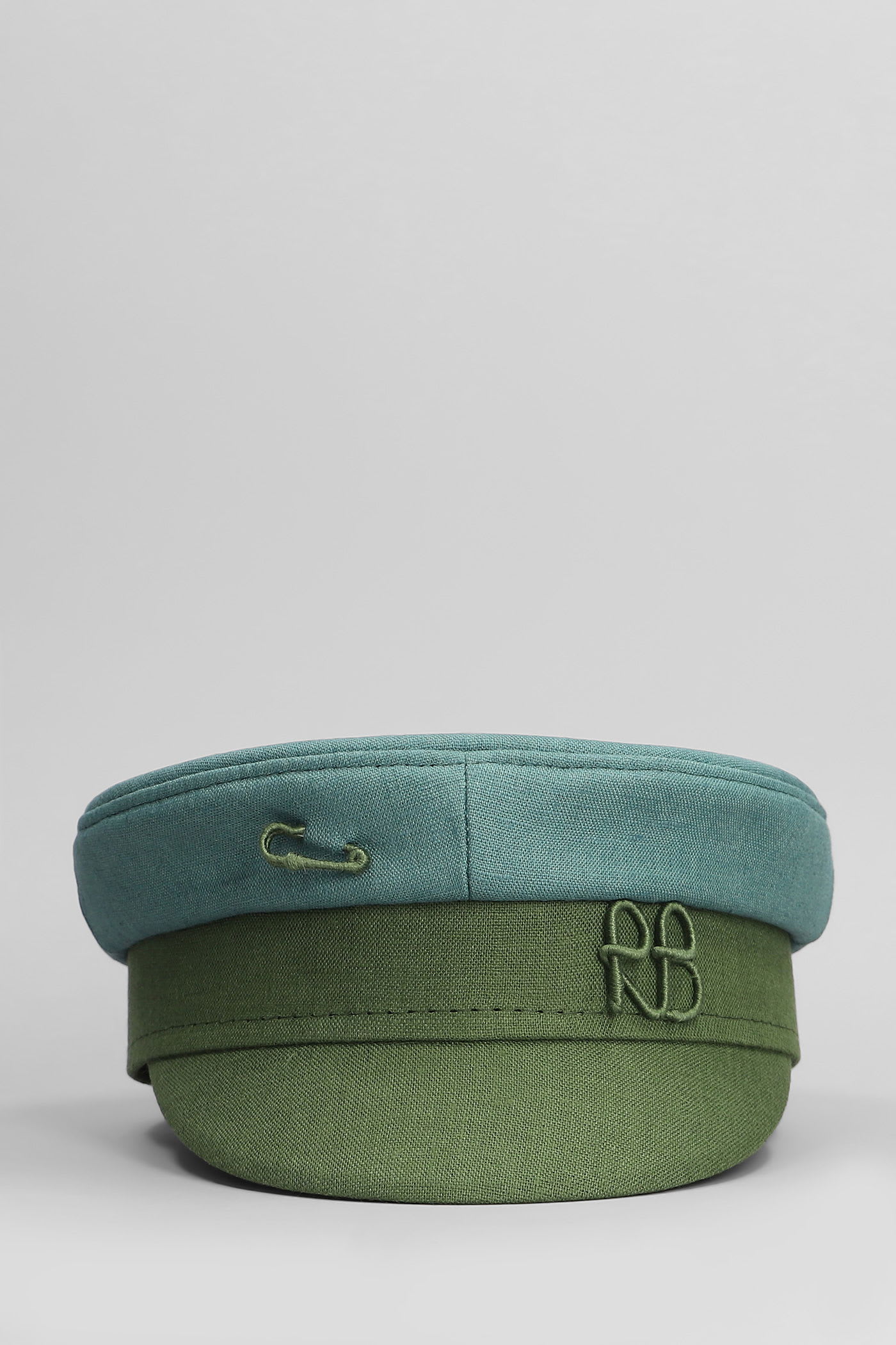 Ruslan Baginskiy Baker Boy Hats In Green Cotton In Multi