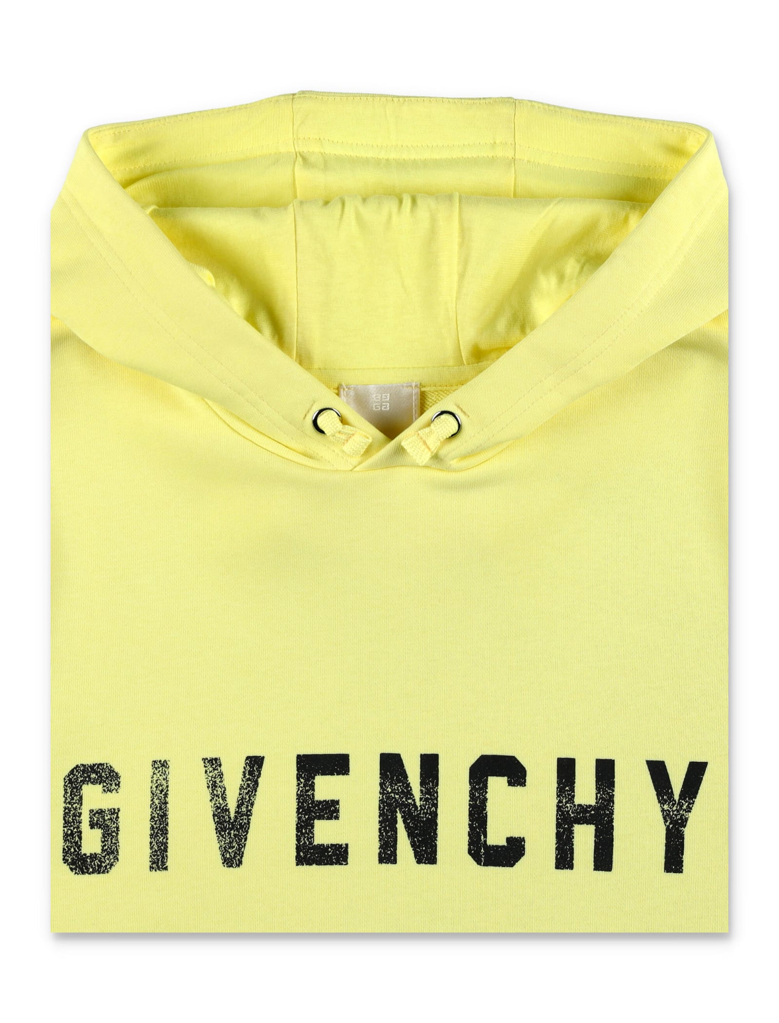 Shop Givenchy Logo Hoodie In Yellow
