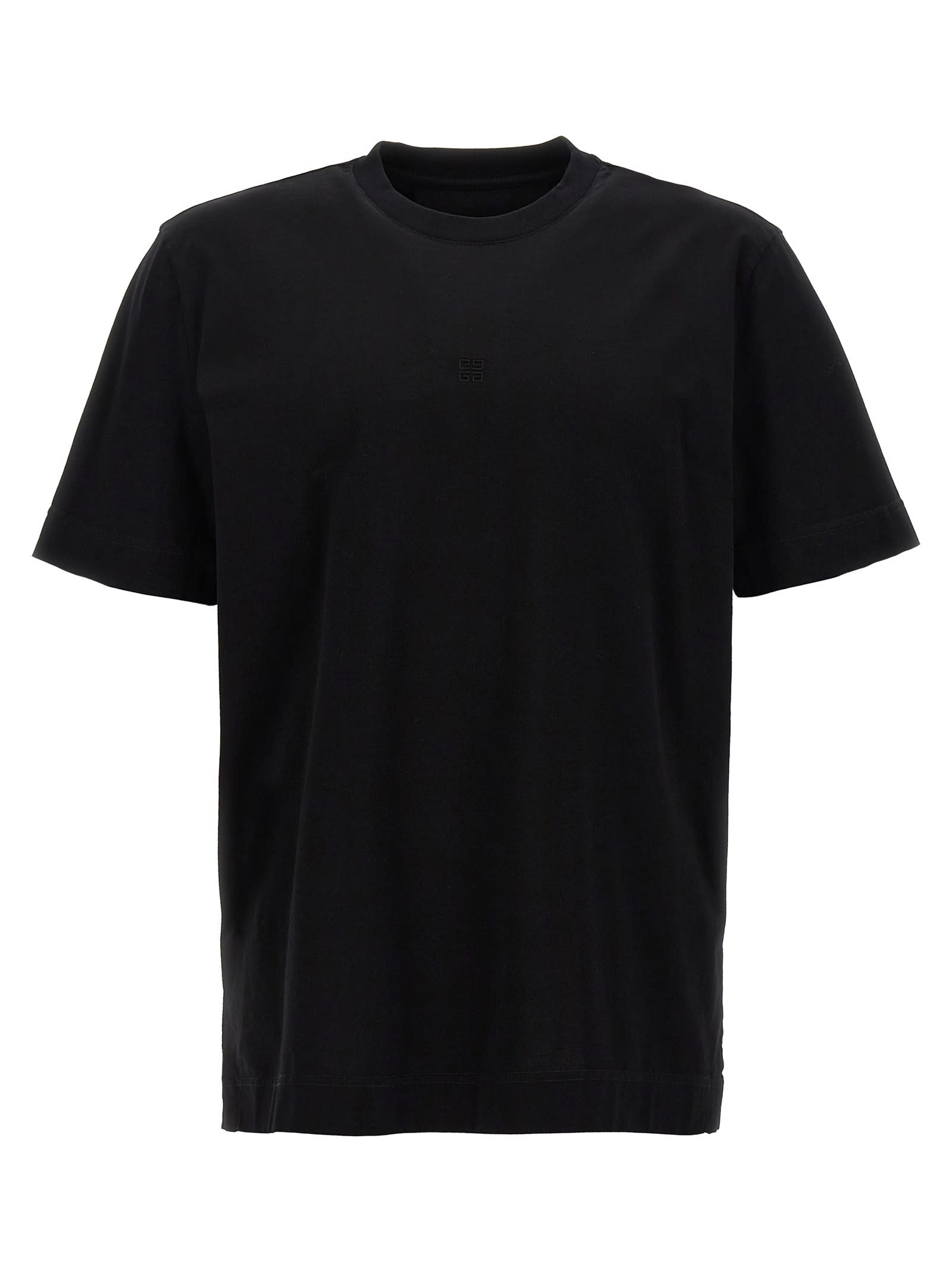 Shop Givenchy Embroidery T-shirt In Black