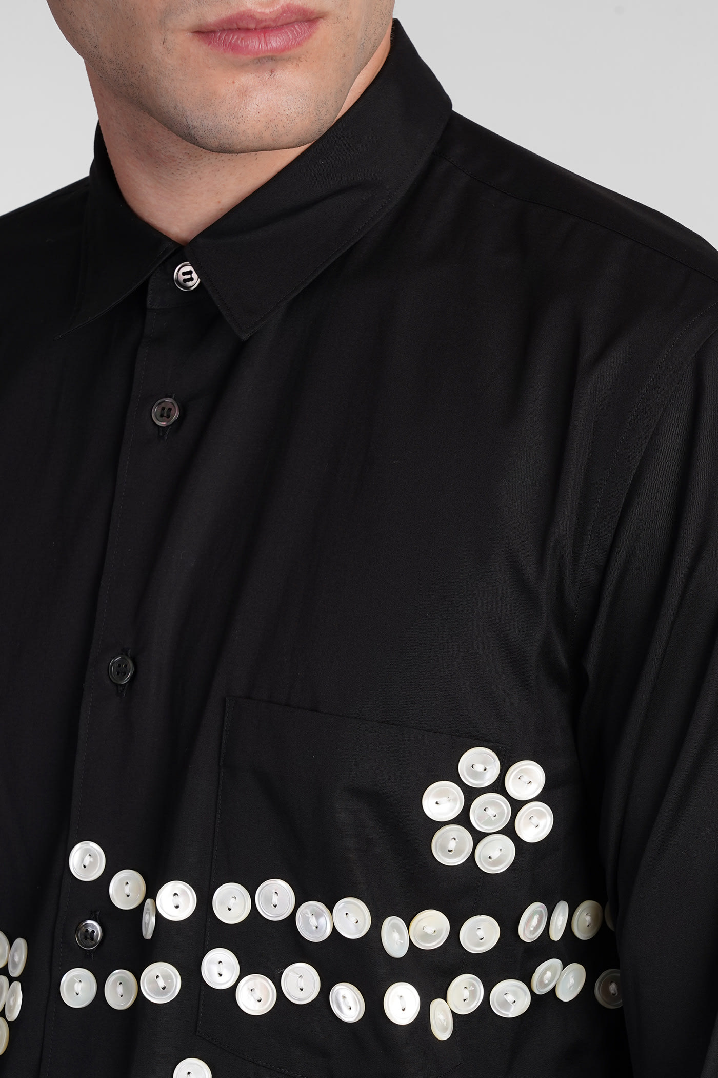 Shop Comme Des Garçons Homme Deux Shirt In Black Cotton