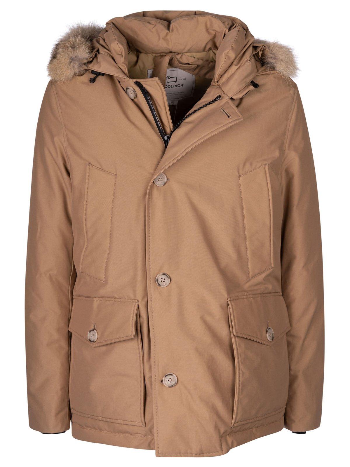 Shop Woolrich Arctic Anorak Down Jacket In Beige