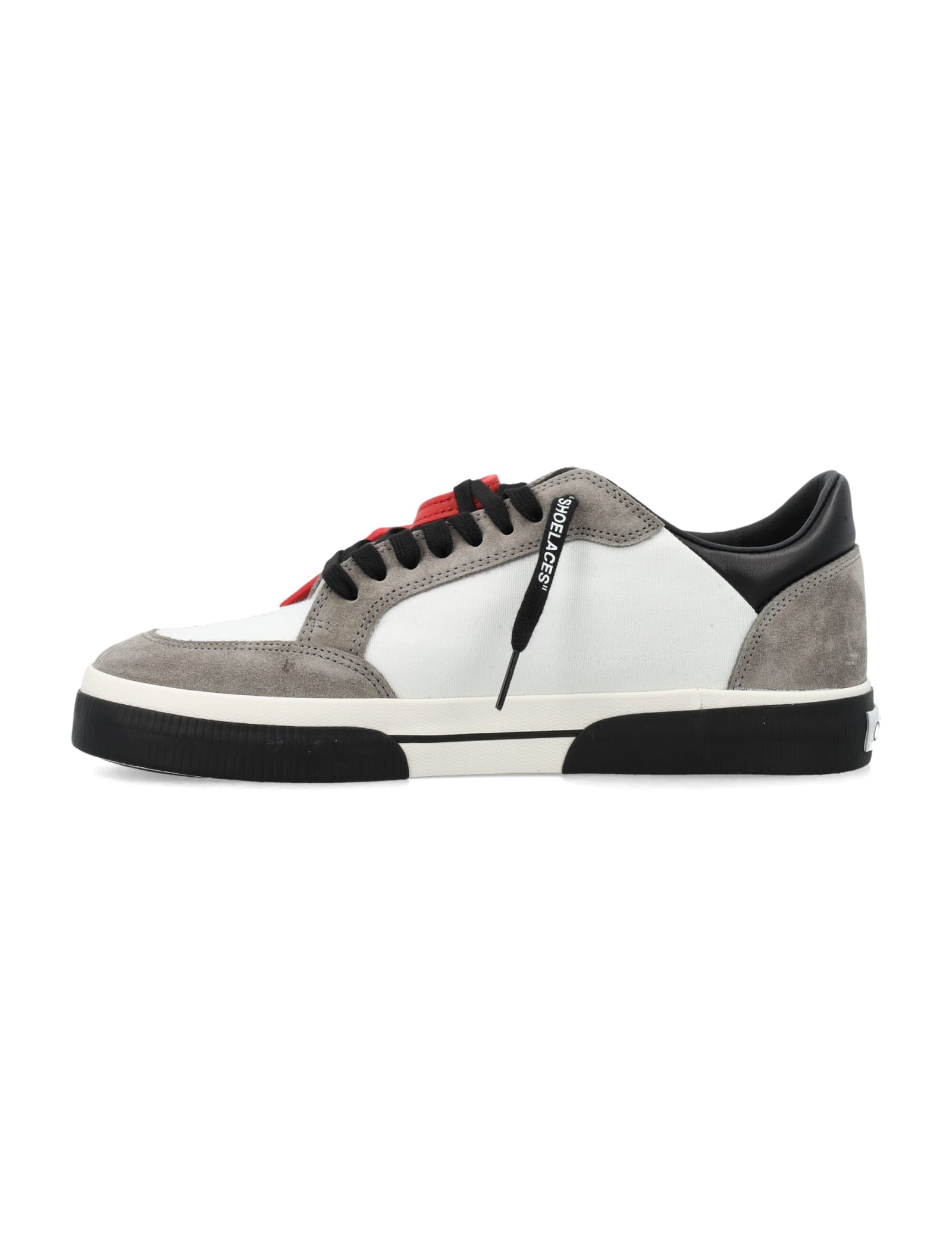 Shop Off-white New Low Vulcanized Sneakers In White Black Beige