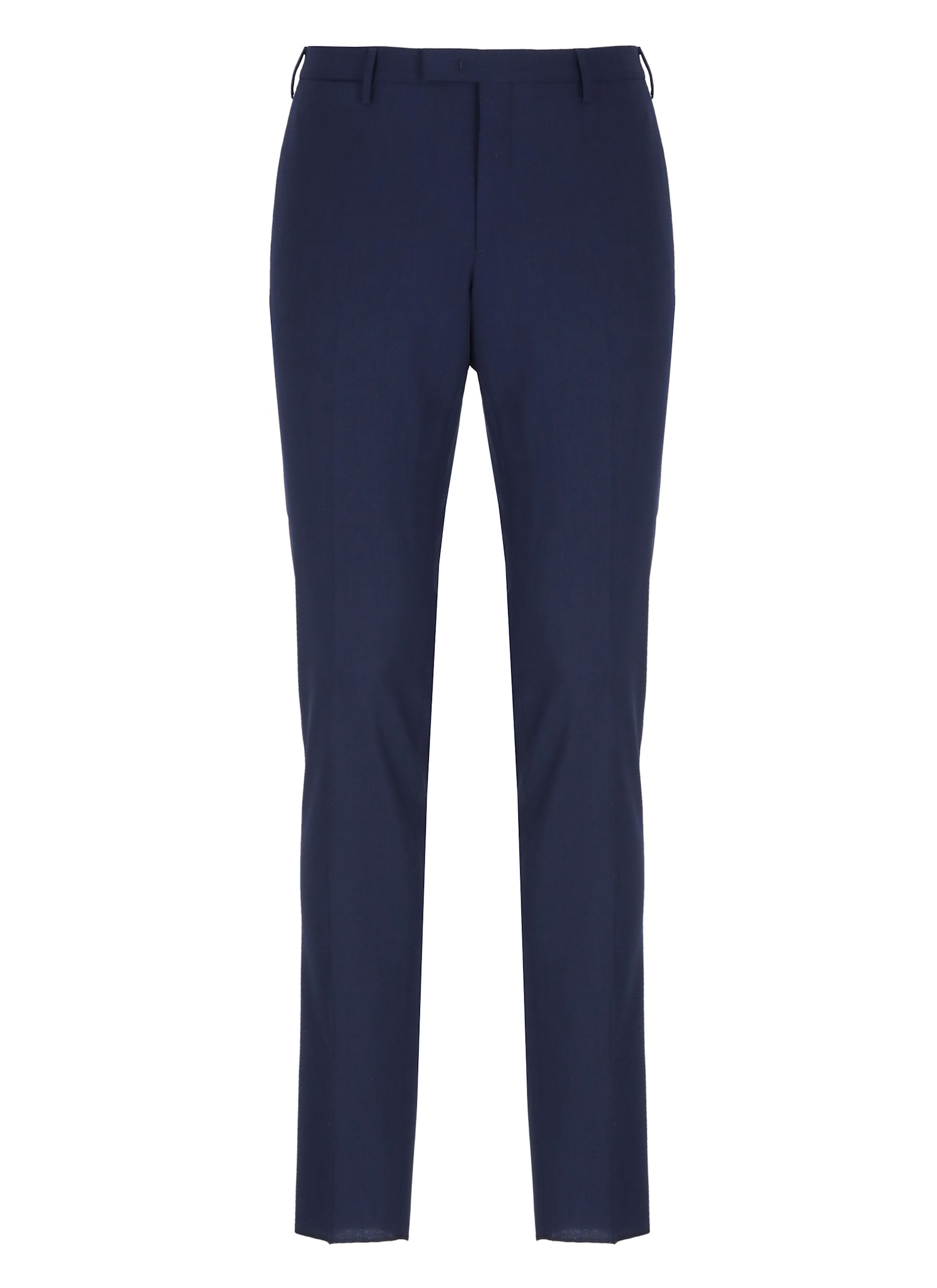 Pt Torino Blue Wool Trousers In Blue