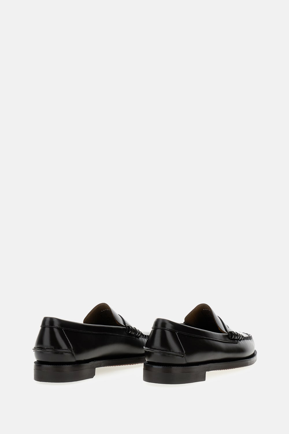 Sebago Round Toe Slip-on Moccasins With Cut-out Upper Design In Black